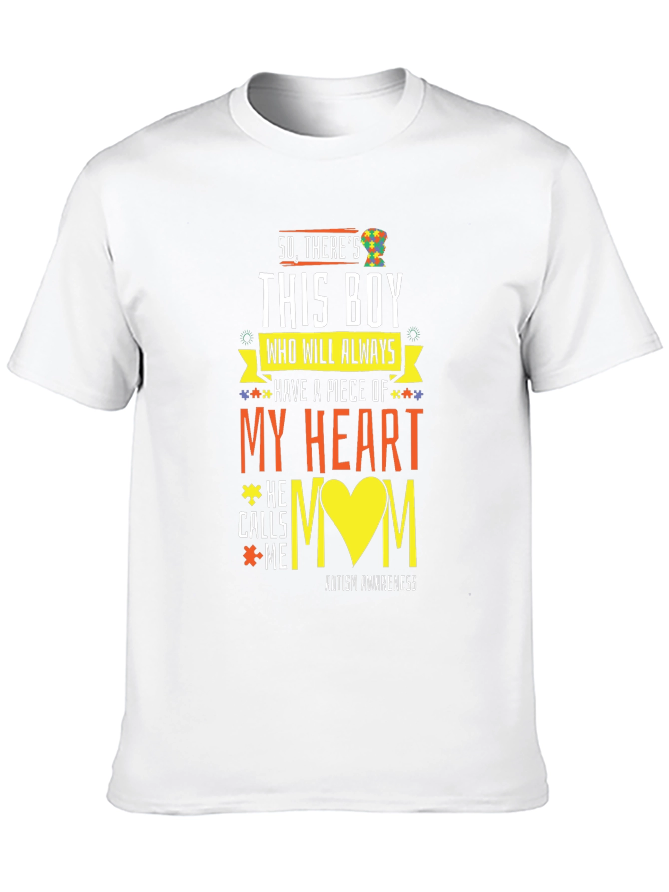 Autism Awareness T-Shirt My Heart Design