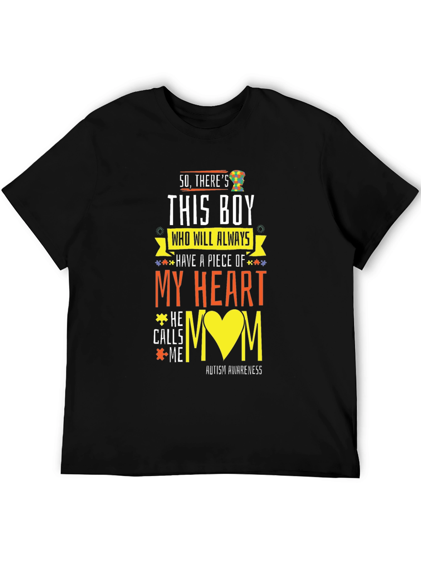 Autism Awareness T-Shirt My Heart Design