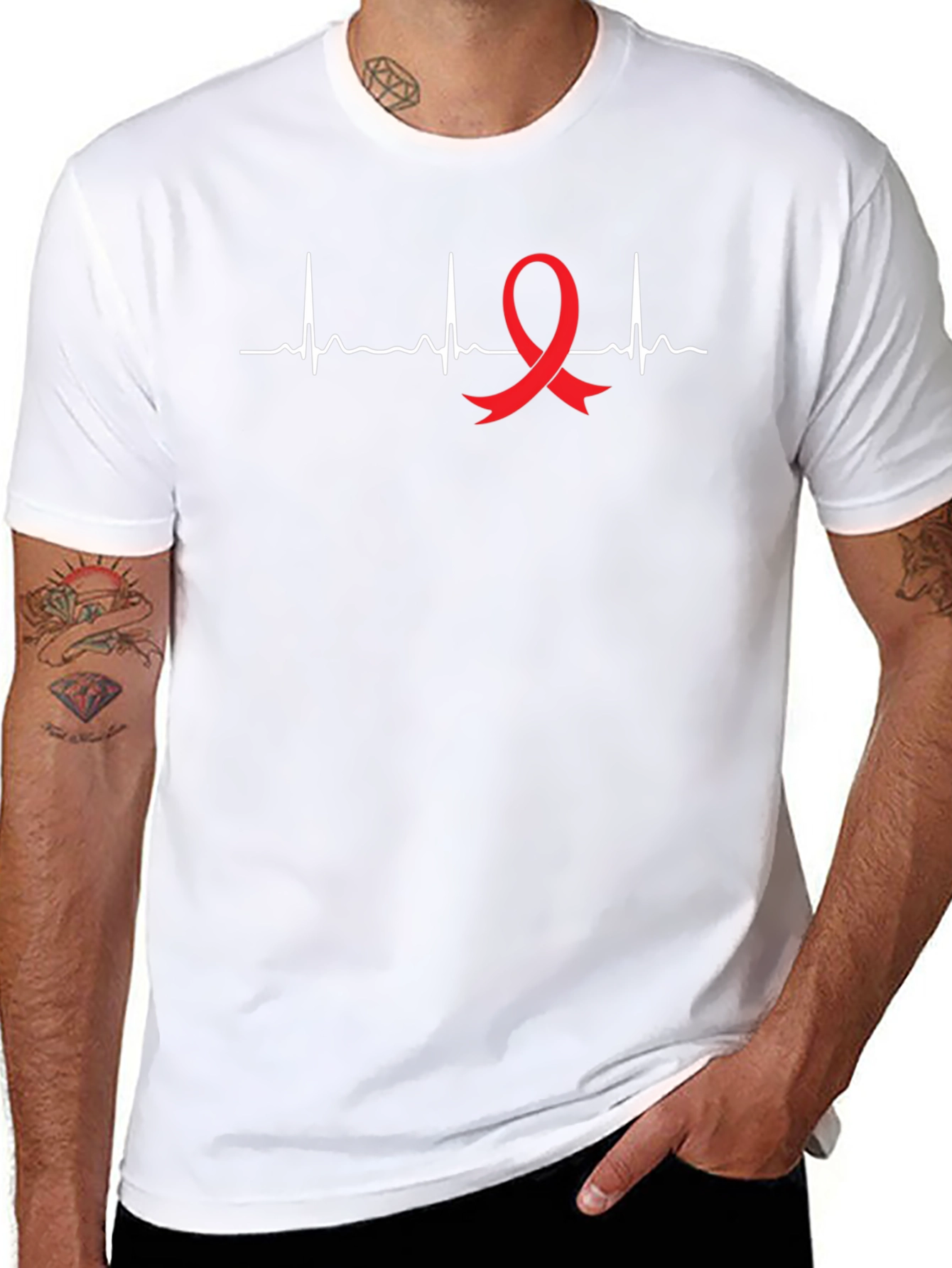 Heartbeat Ribbon T-Shirt - Awareness Tee