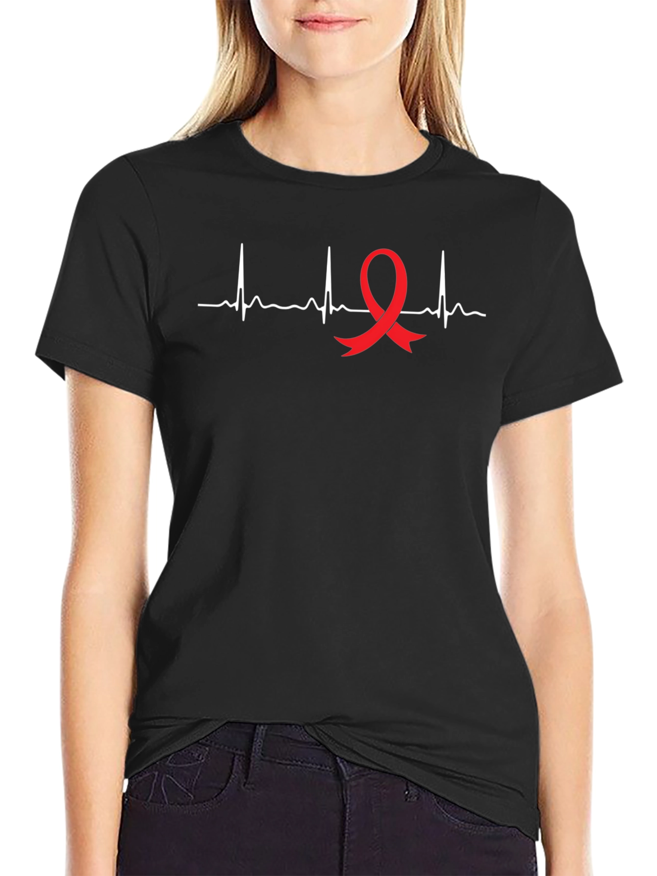 Heartbeat Ribbon T-Shirt - Awareness Tee