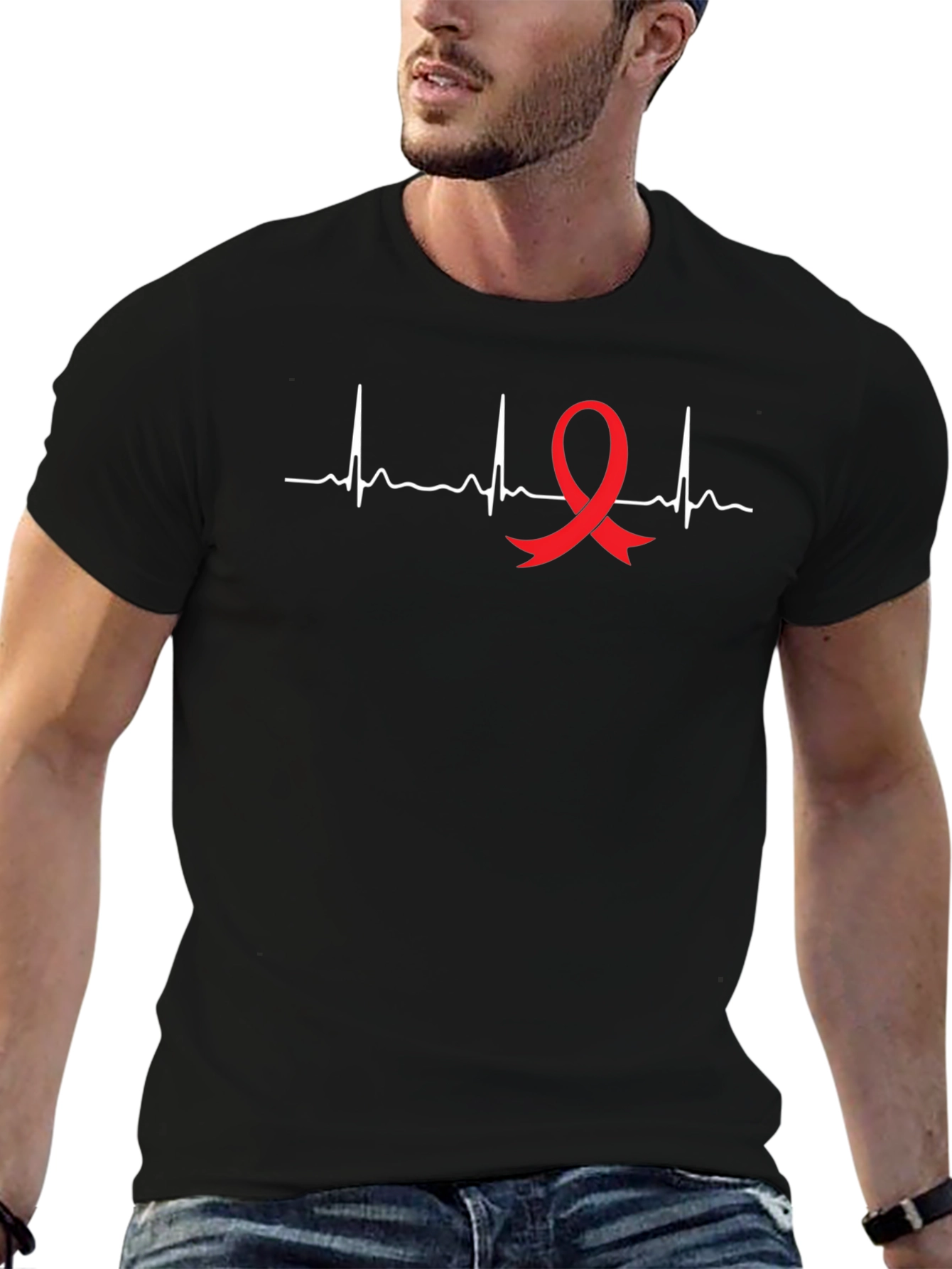 Heartbeat Ribbon T-Shirt - Awareness Tee
