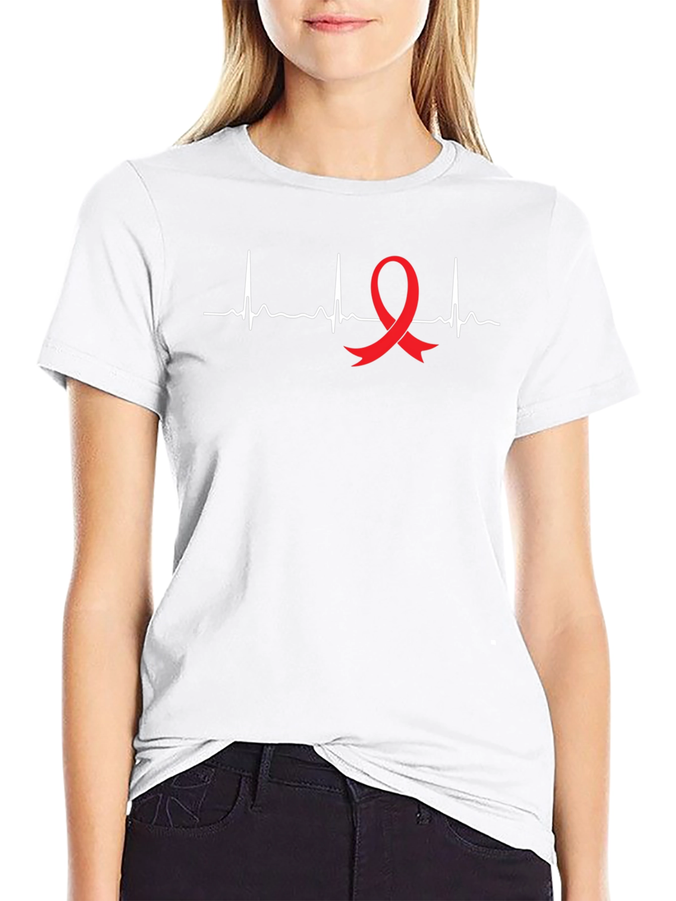 Heartbeat Ribbon T-Shirt - Awareness Tee