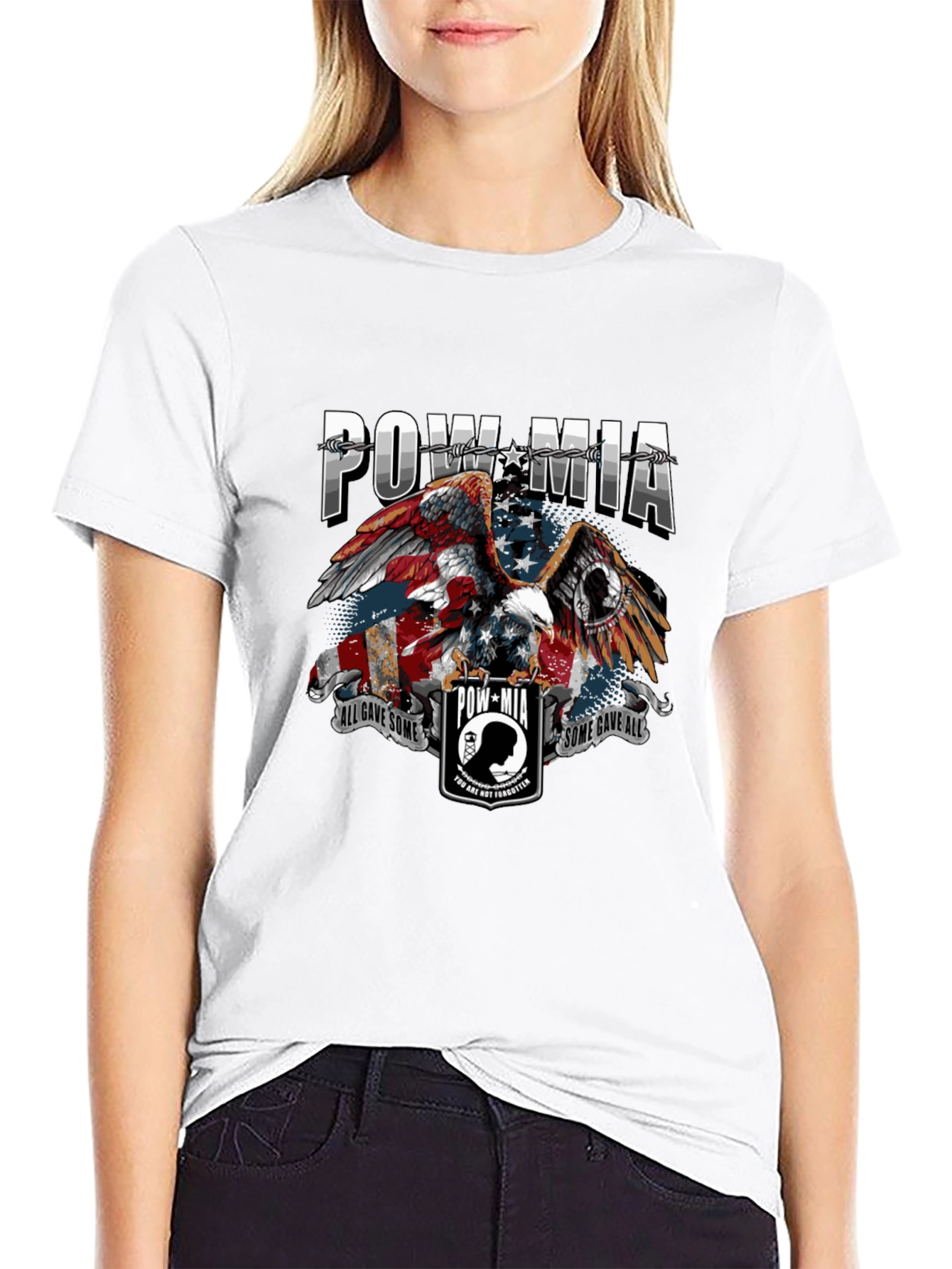POW MIA Eagle Graphic T-Shirt