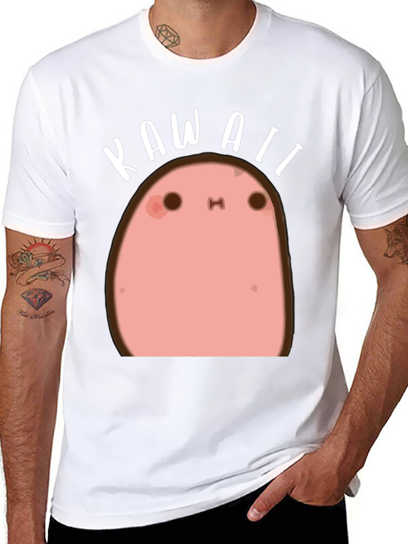 Kawaii Potato Black T-Shirt