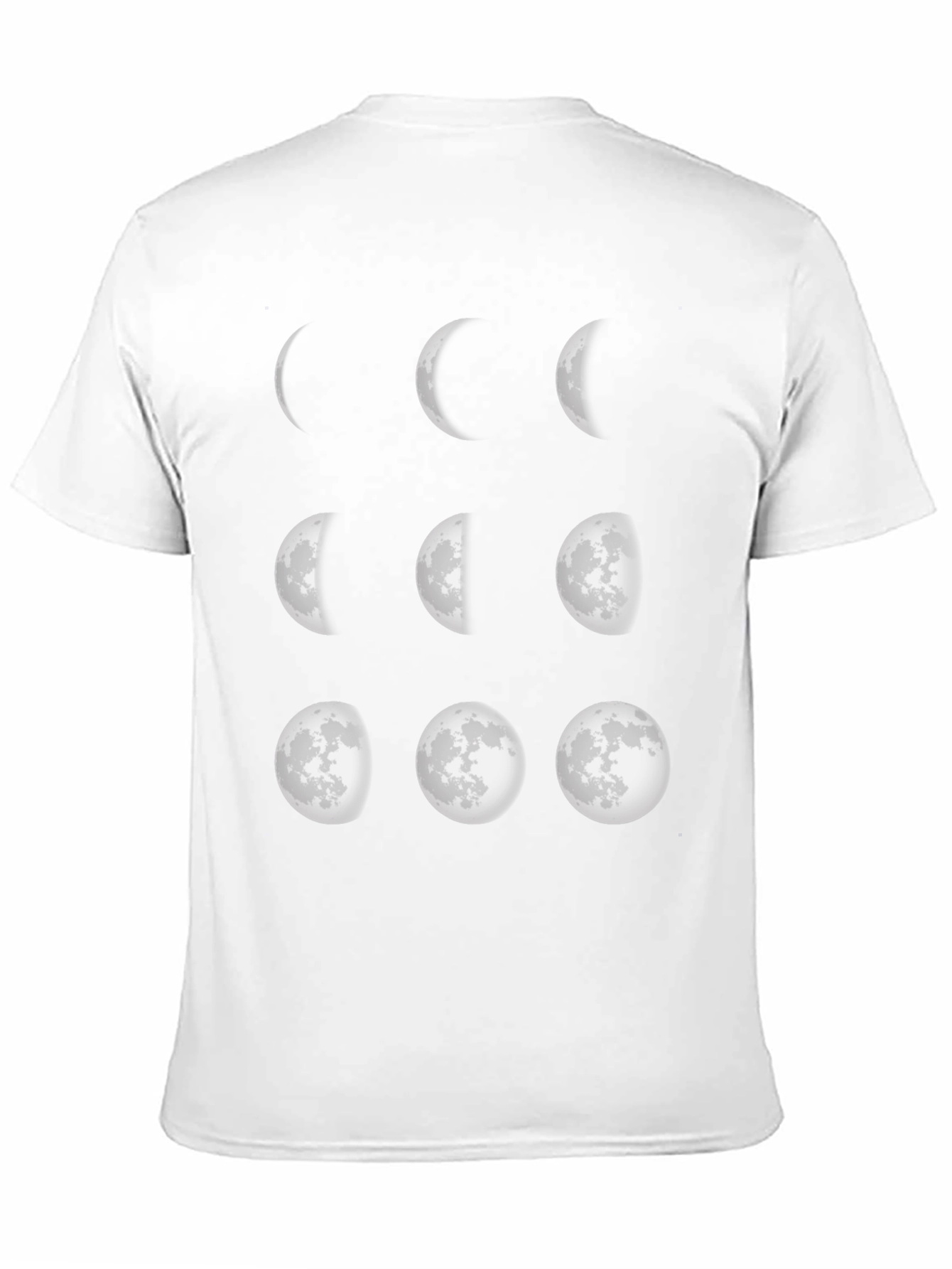 Lunar Phase Graphic Tee - Black Cotton Comfort
