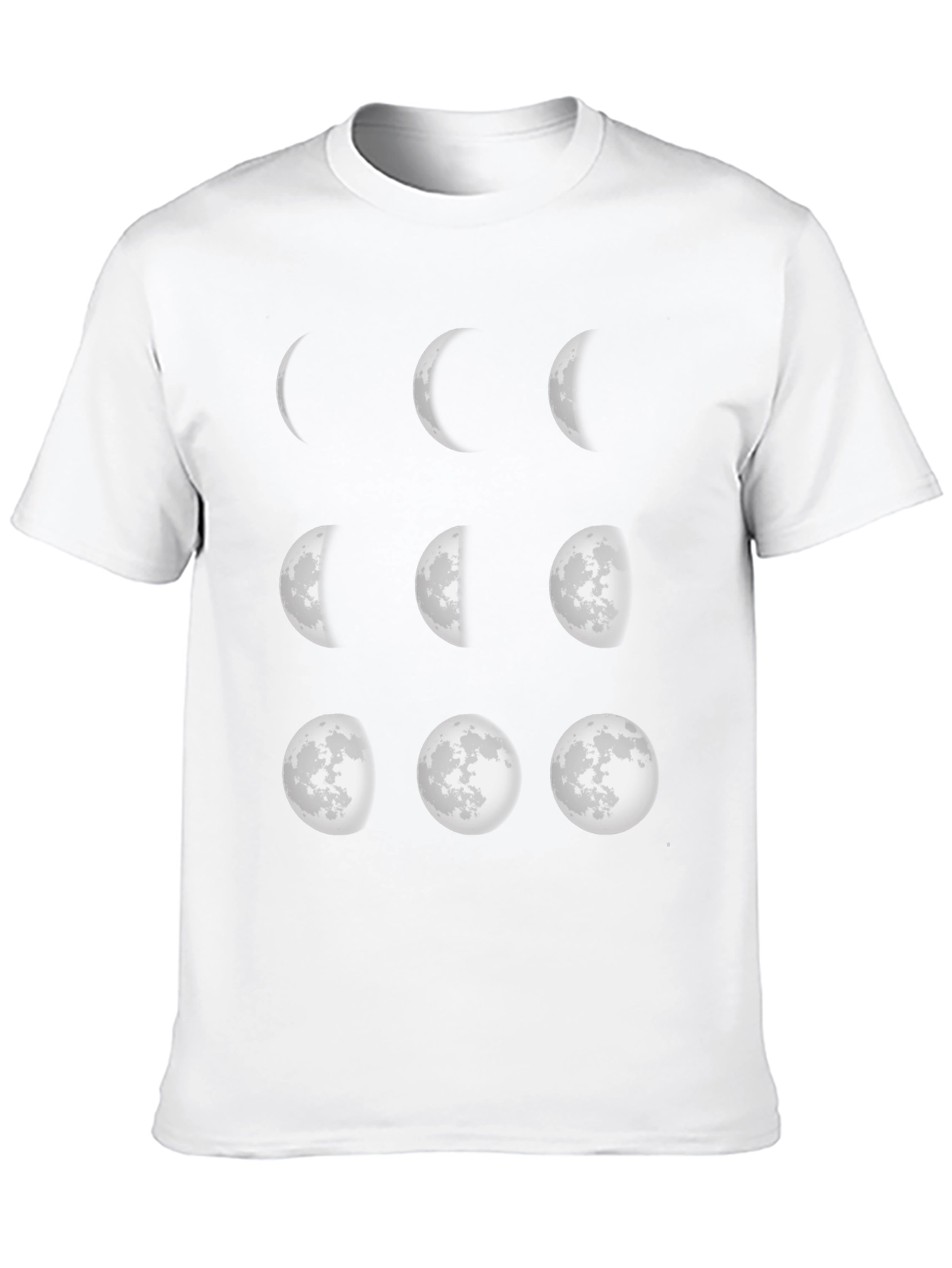 Lunar Phase Graphic Tee - Black Cotton Comfort