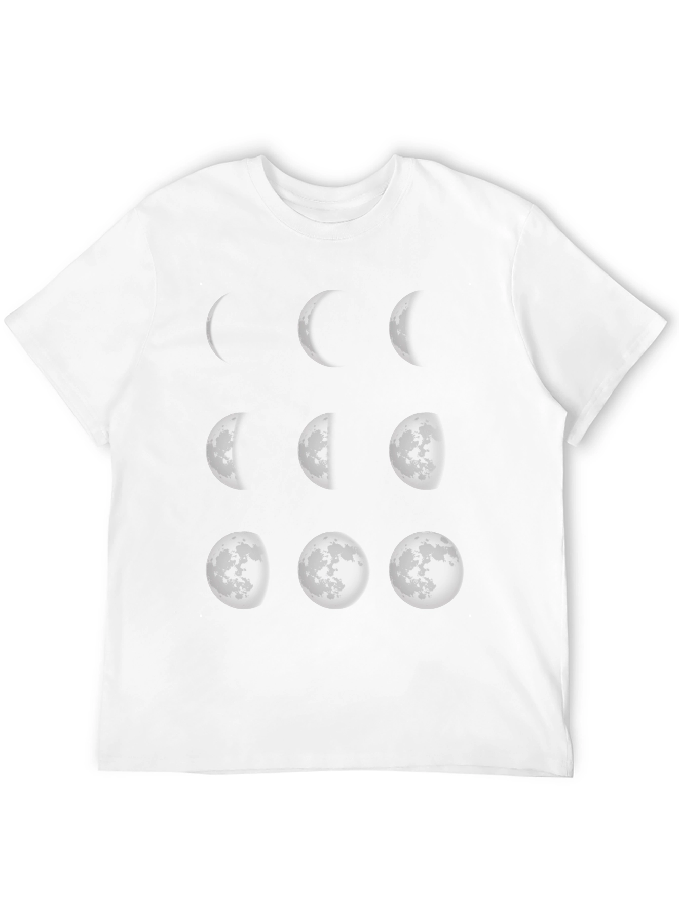 Lunar Phase Graphic Tee - Black Cotton Comfort