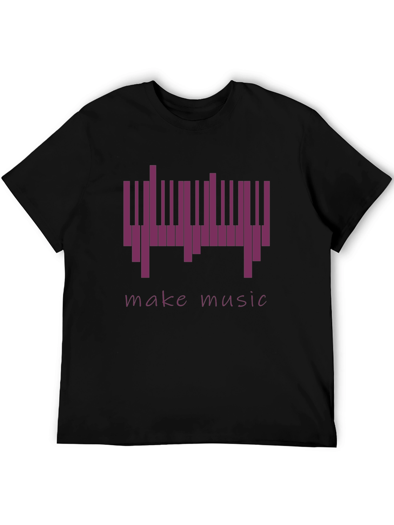 Make Music Piano Keys Graphic Tee - Black