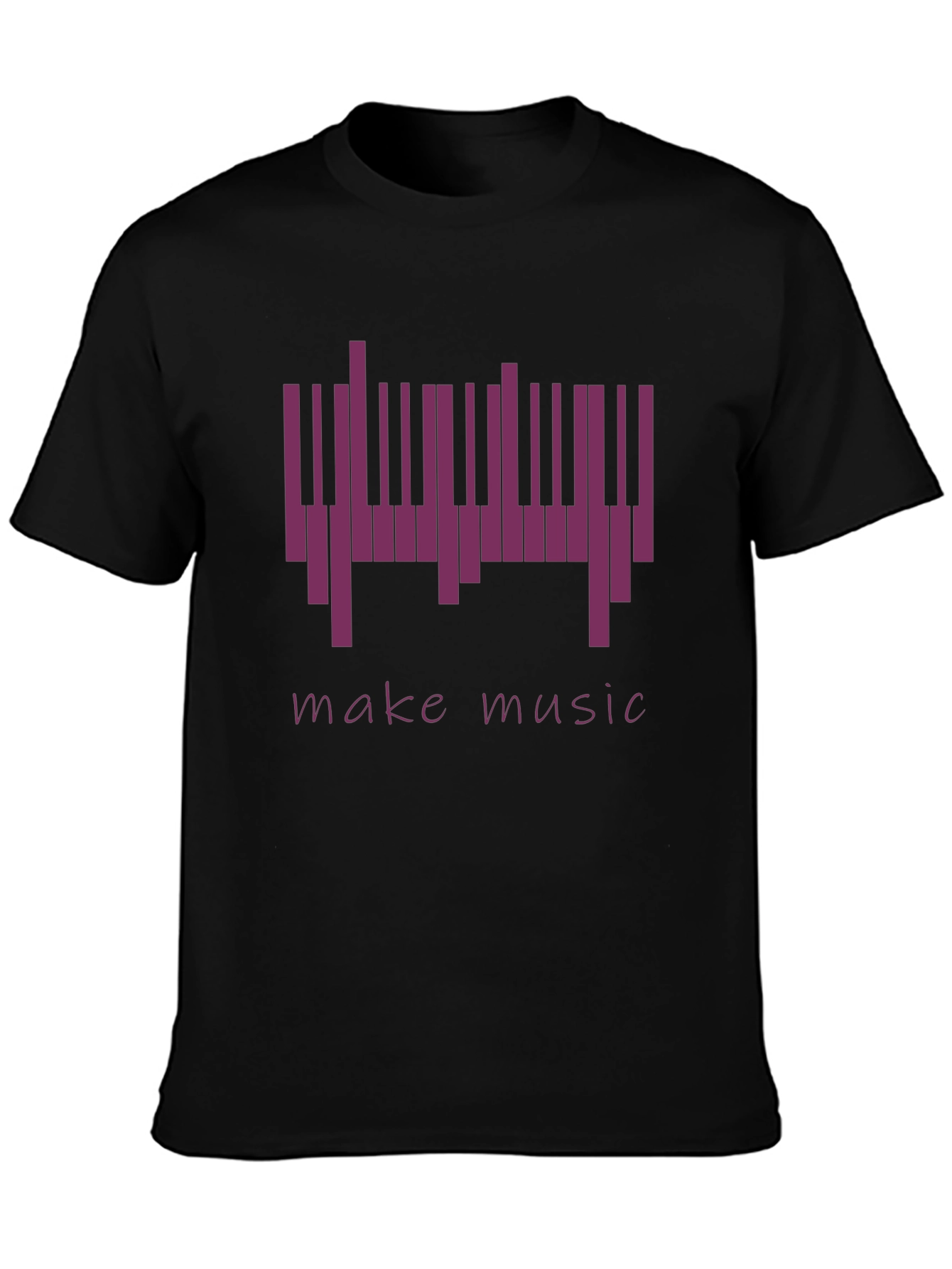 Make Music Piano Keys Graphic Tee - Black