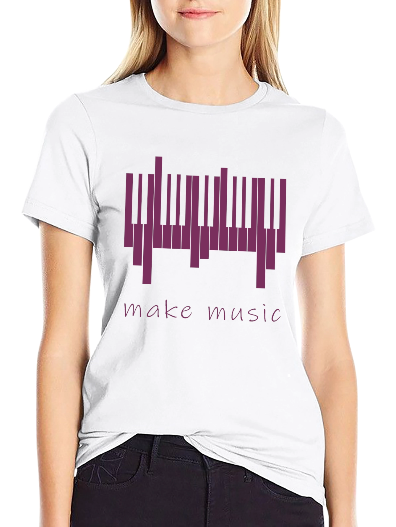 Make Music Piano Keys Graphic Tee - Black