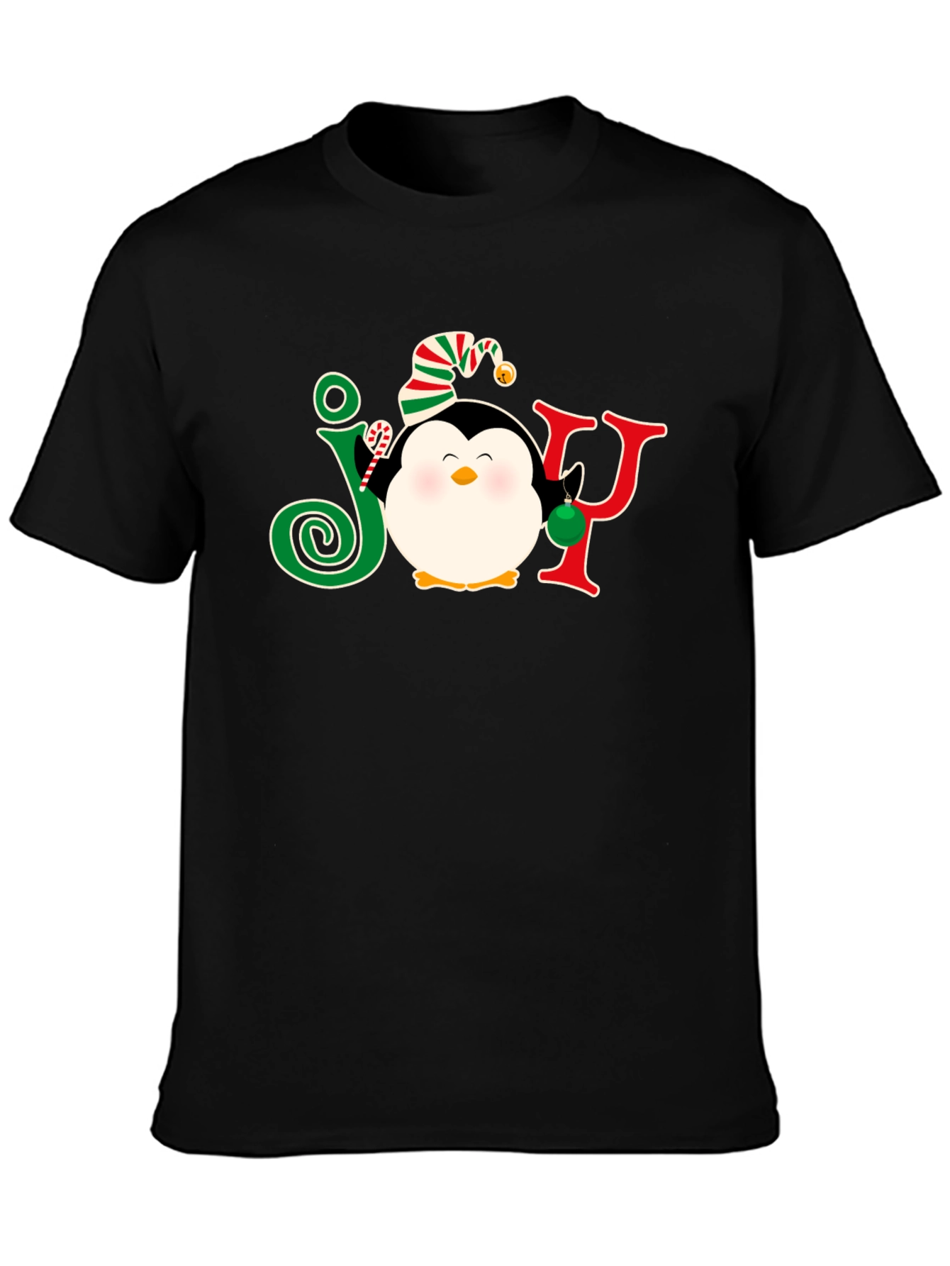 Festive Penguin JOY Christmas T-Shirt