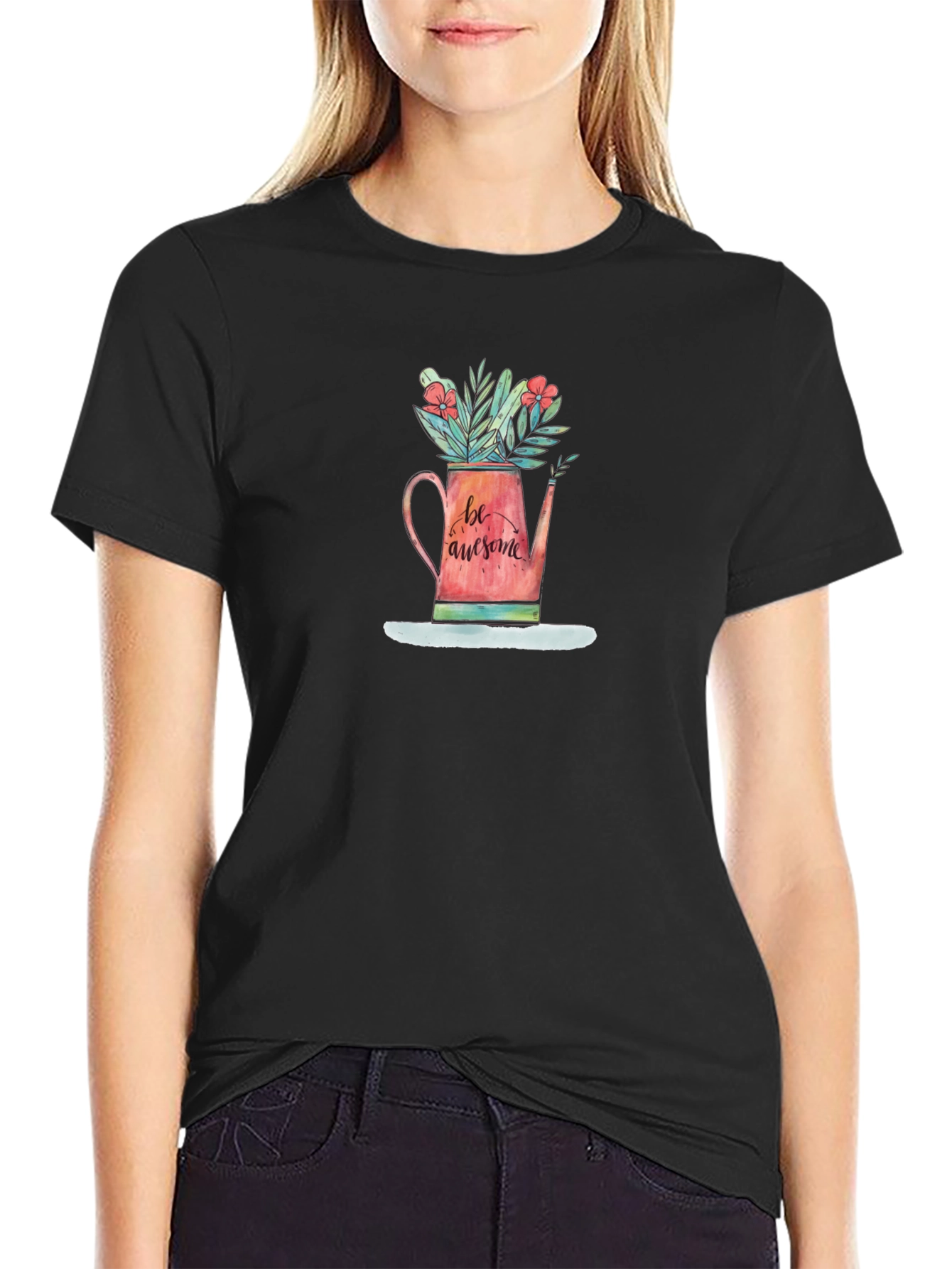 Be Awesome Watering Can Graphic Tee