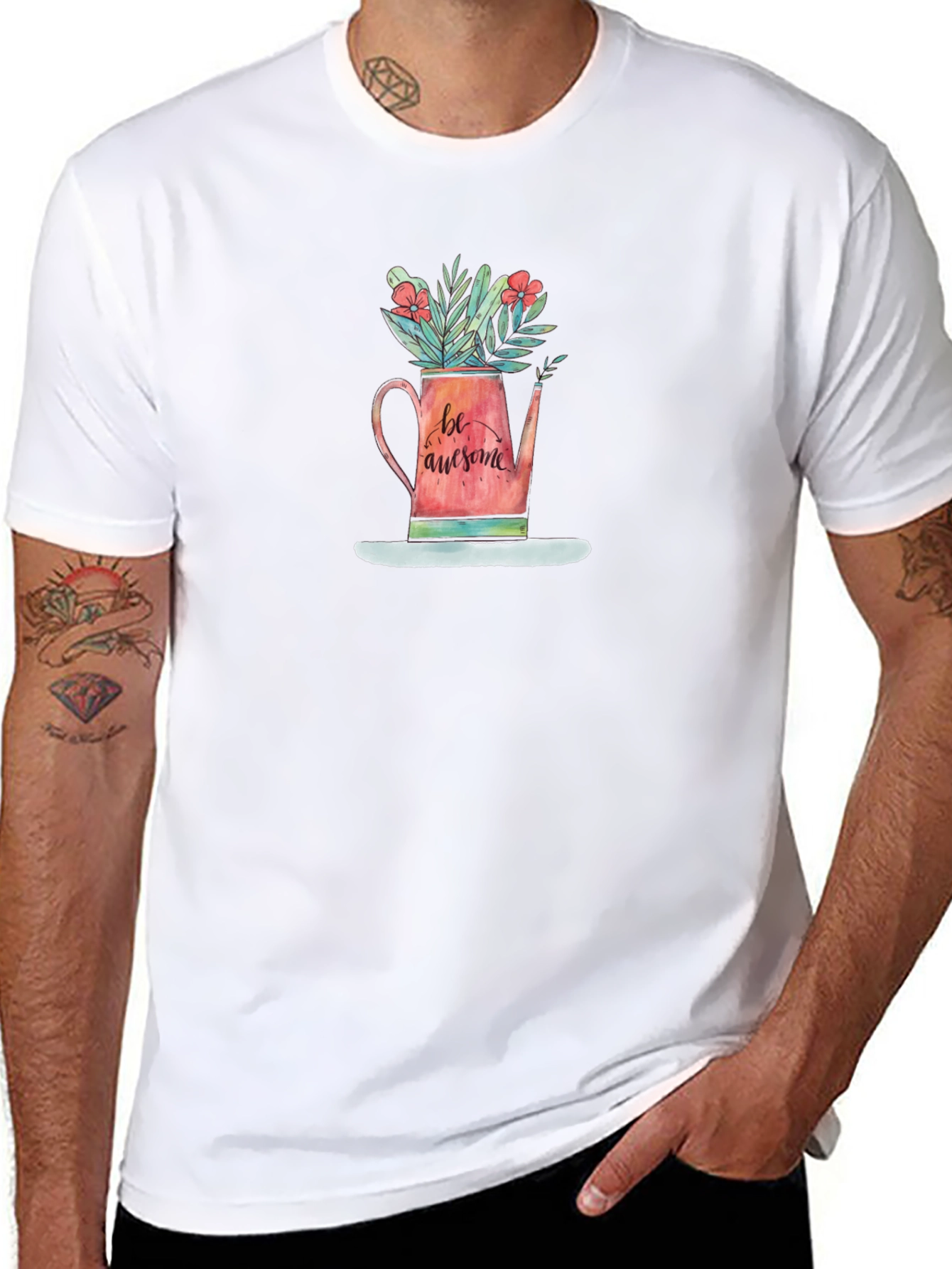 Be Awesome Watering Can Graphic Tee