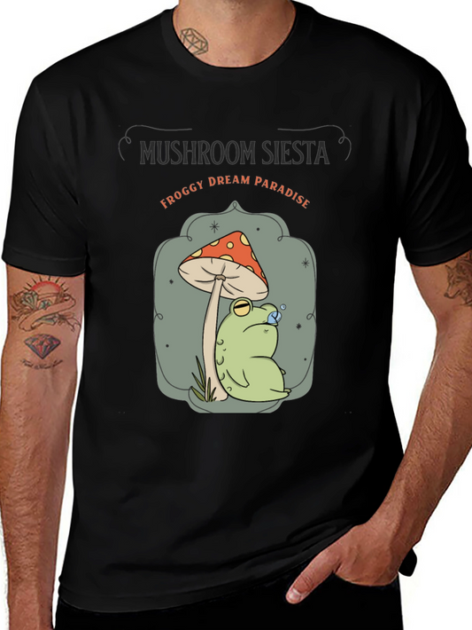 Mushroom Siesta Froggy Dream Paradise Graphic Tee