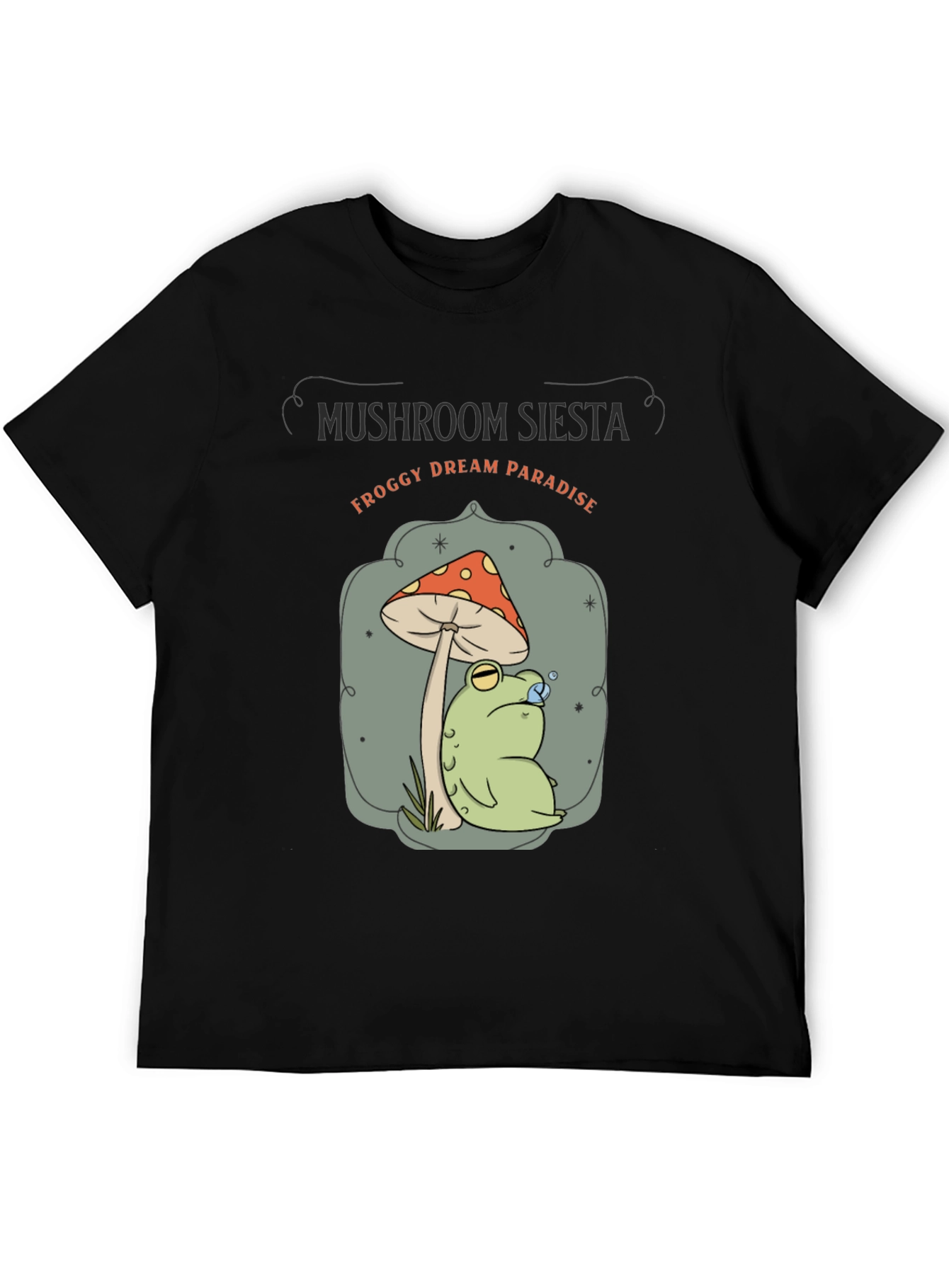 Mushroom Siesta Froggy Dream Paradise Graphic Tee