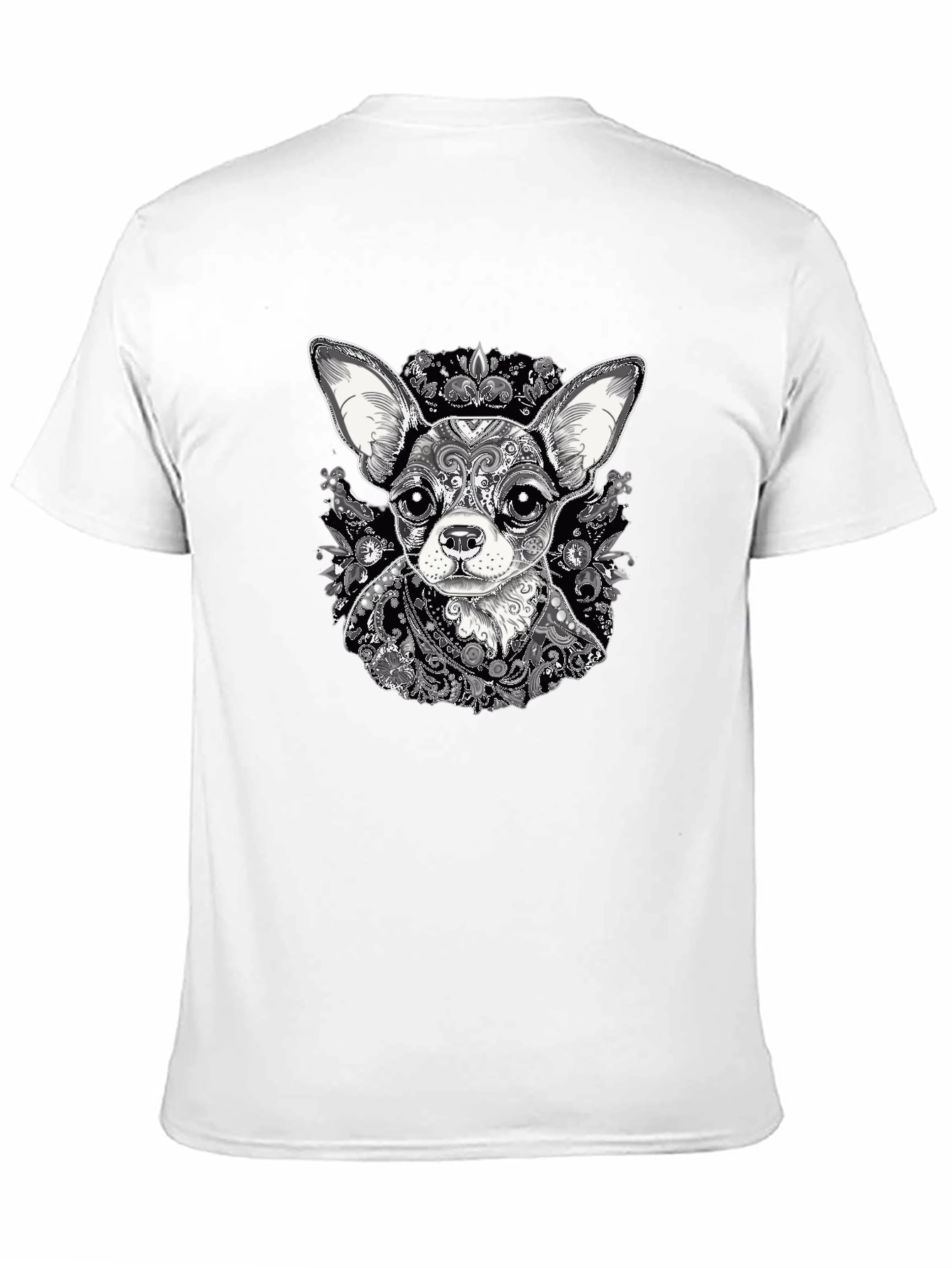 Chihuahua Art Print Black T-Shirt