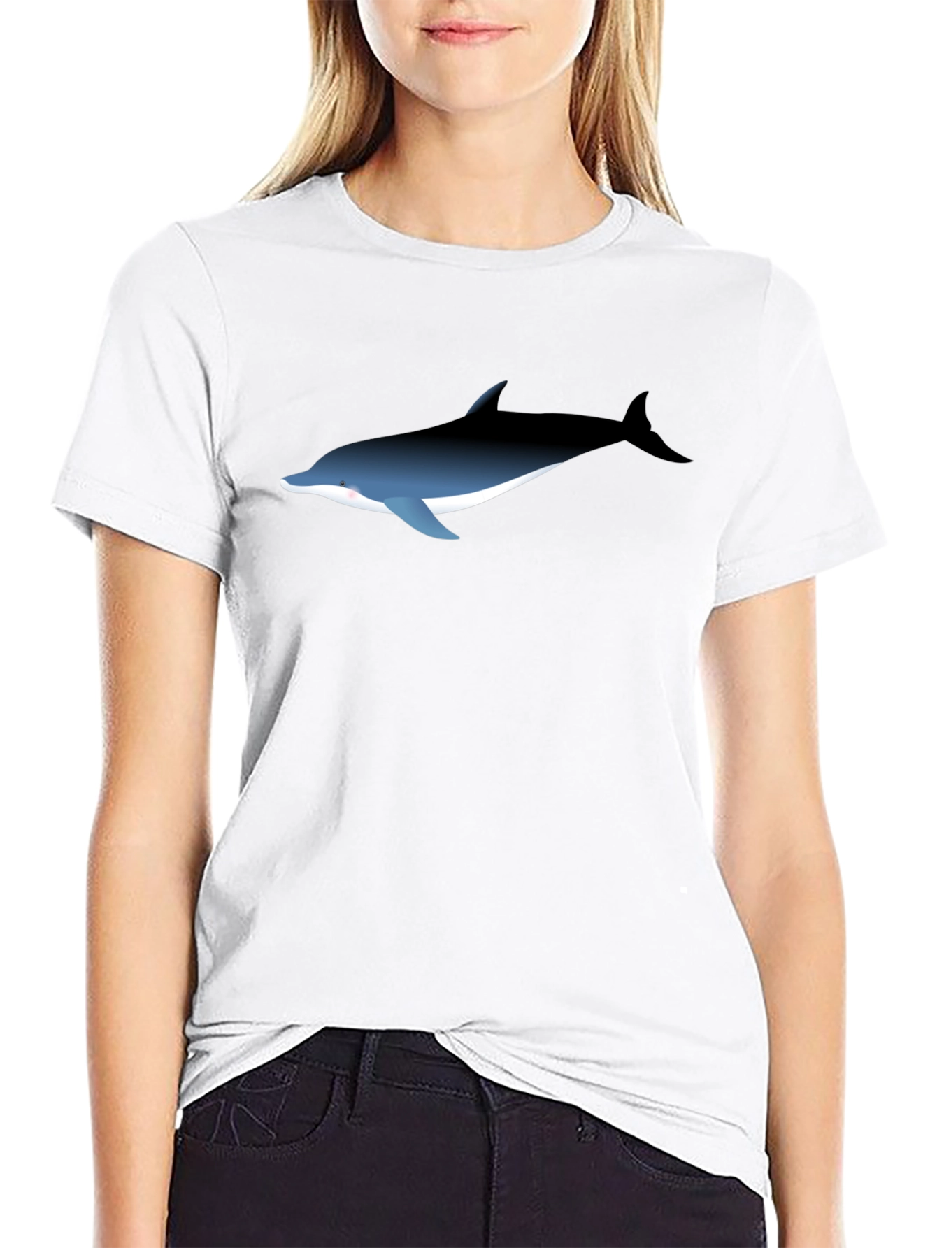 Dolphin Graphic Black T-Shirt