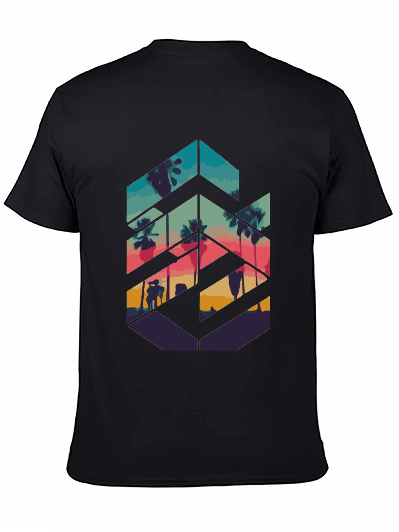 Sunset Palm Hexagon Tee