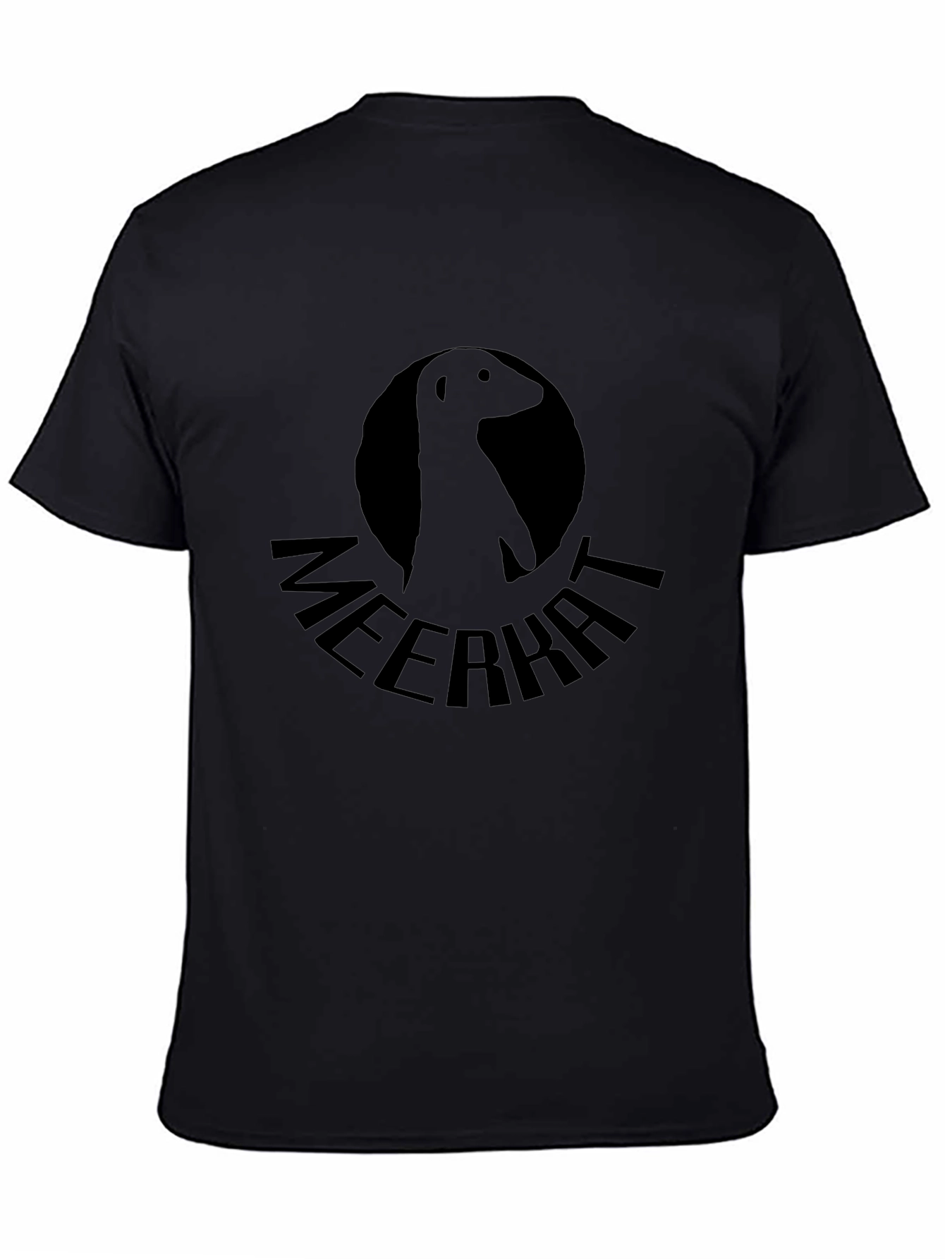 Meerkat Graphic Tee - Black Crew Neck T-Shirt