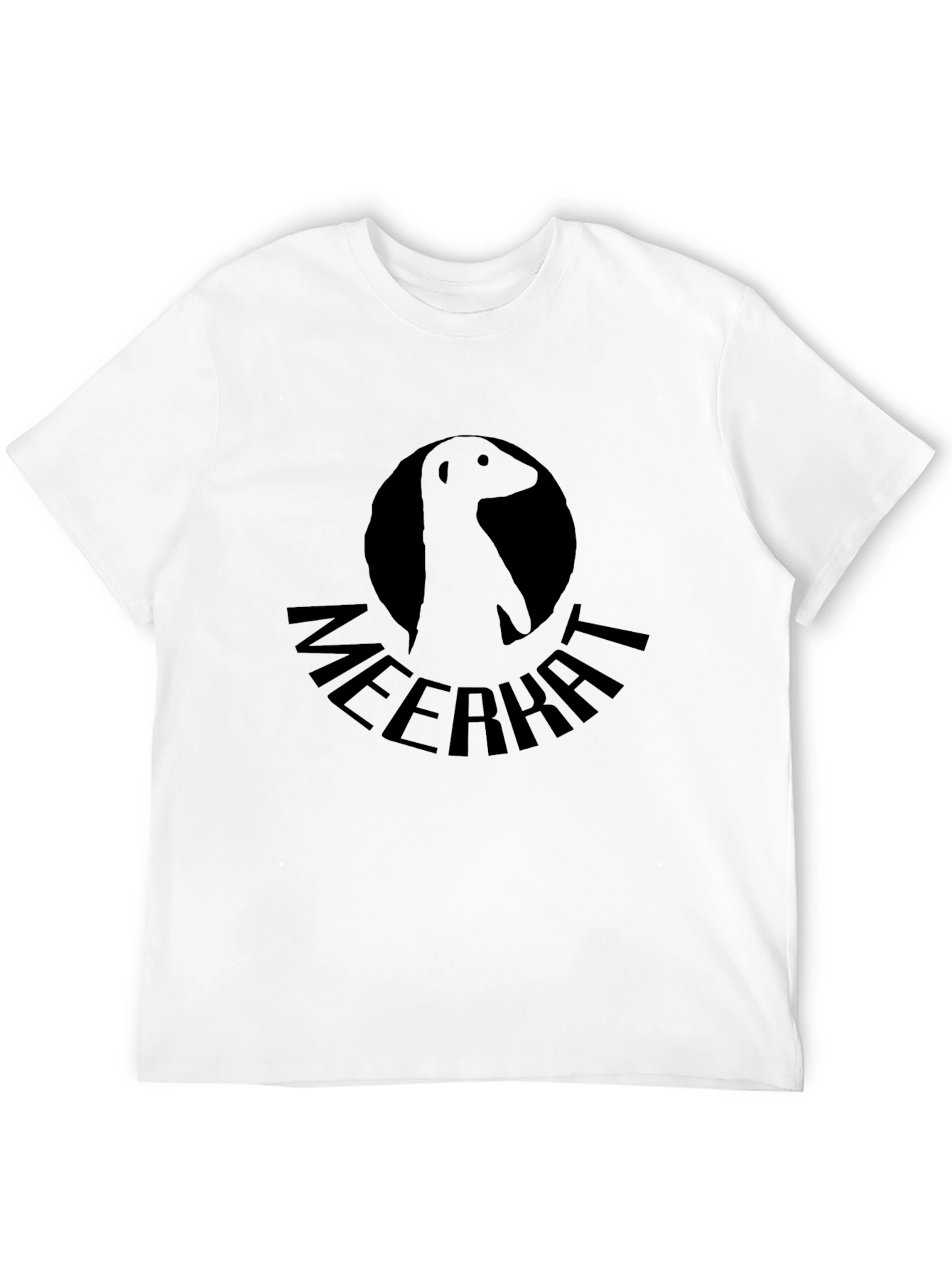 Meerkat Graphic Tee - Black Crew Neck T-Shirt