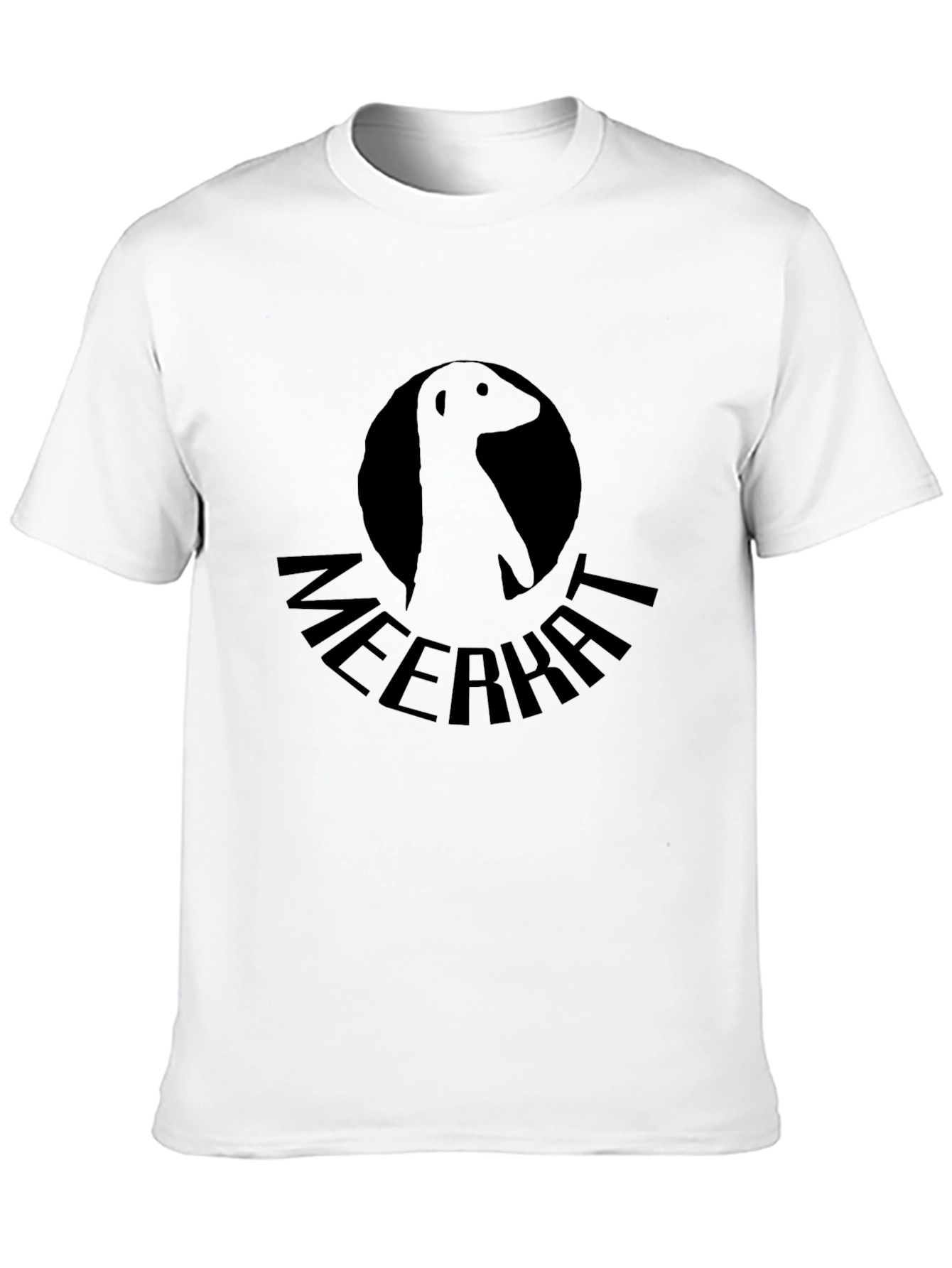 Meerkat Graphic Tee - Black Crew Neck T-Shirt