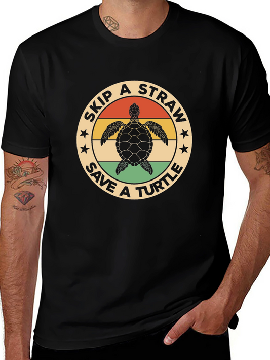 Skip A Straw Save A Turtle Graphic Tee