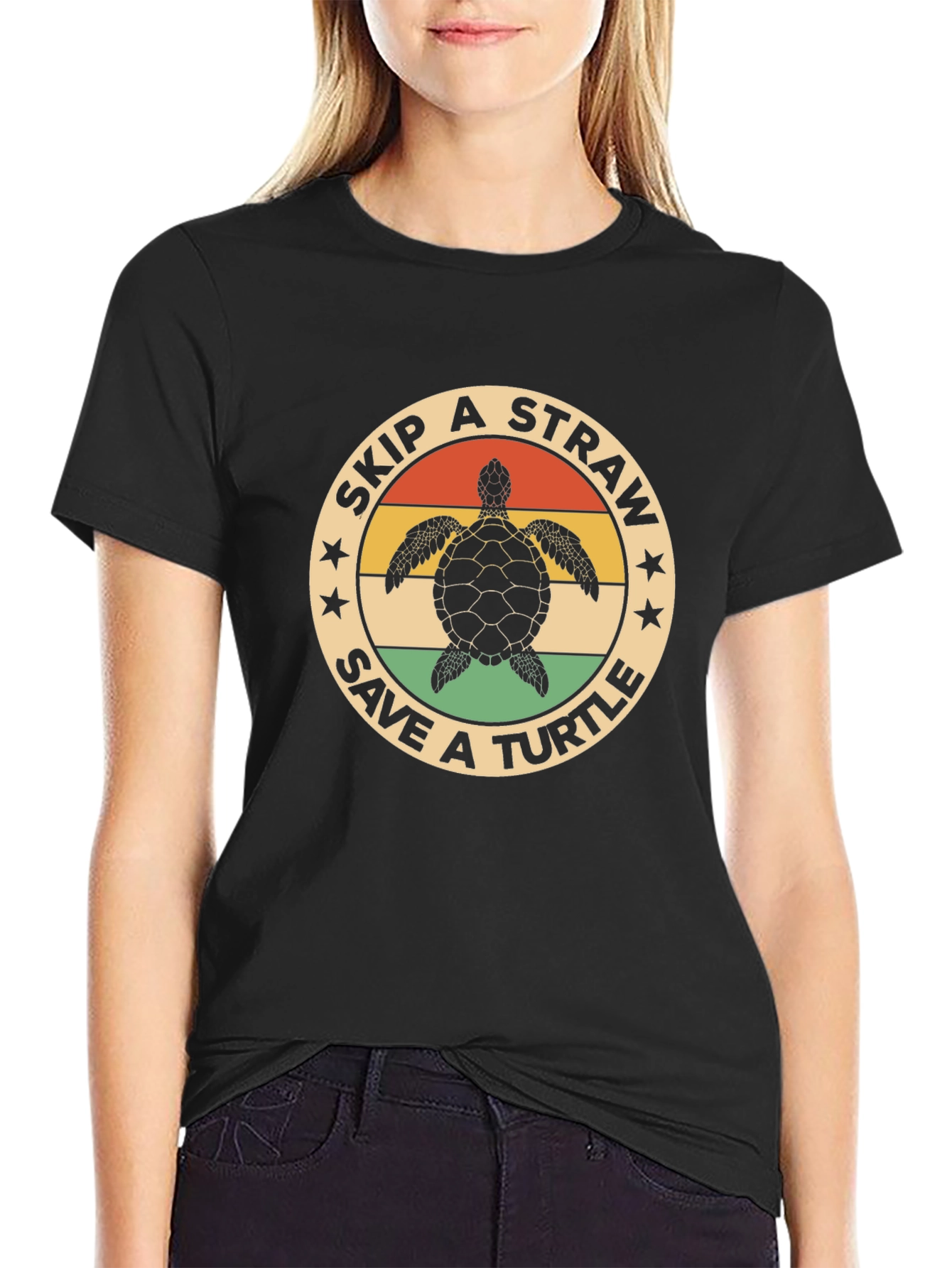 Skip A Straw Save A Turtle Graphic Tee