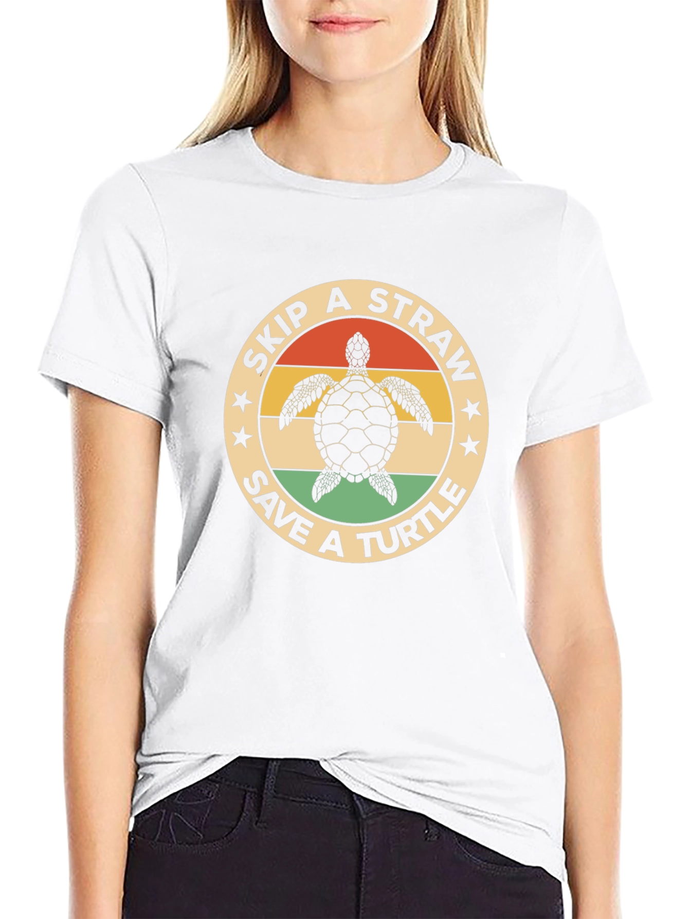 Skip A Straw Save A Turtle Graphic Tee