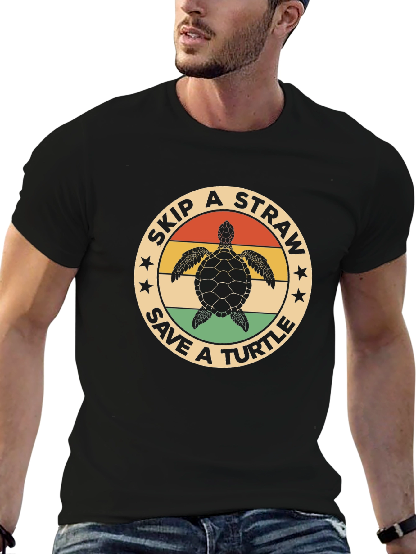 Skip A Straw Save A Turtle Graphic Tee