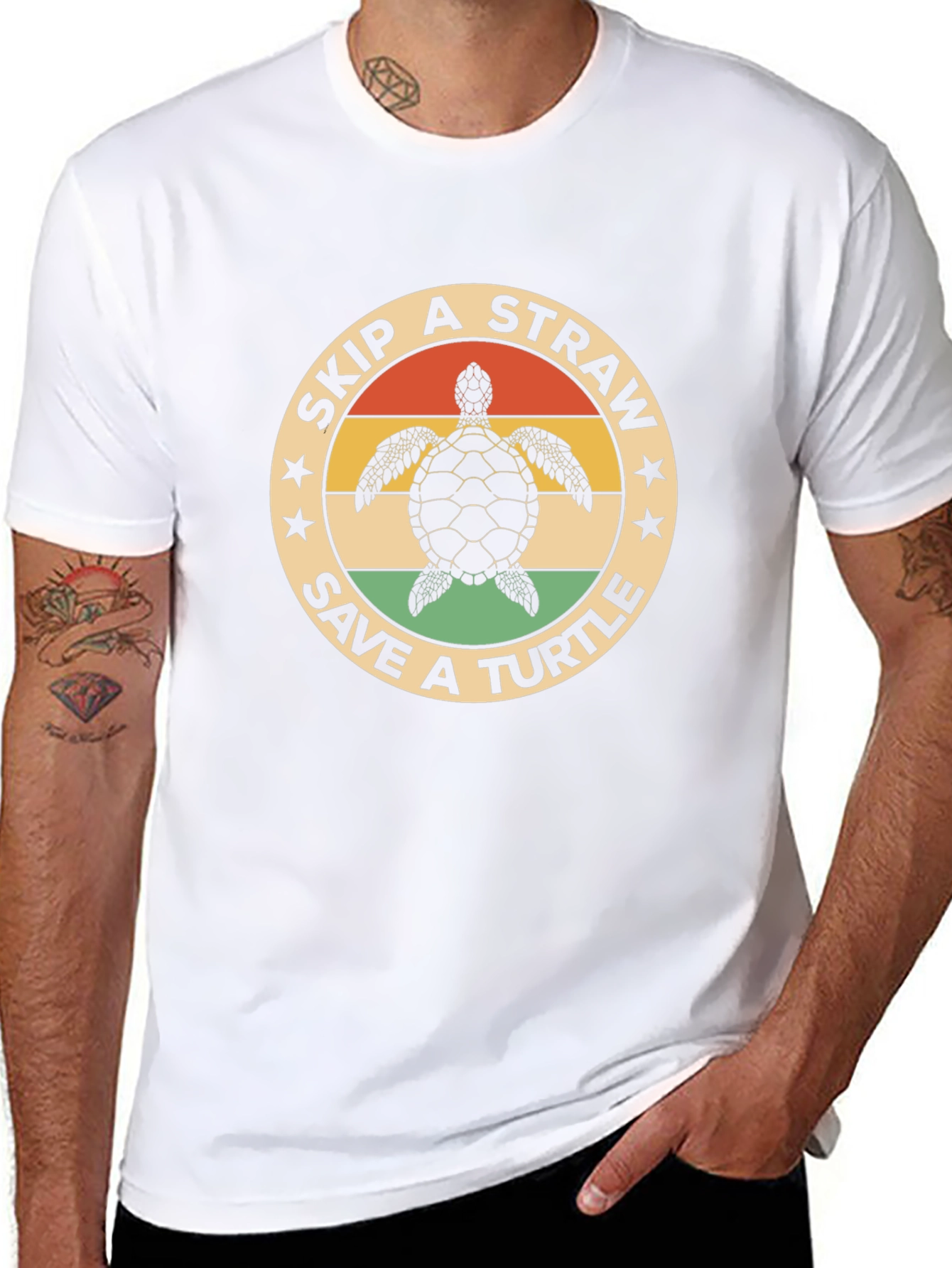 Skip A Straw Save A Turtle Graphic Tee