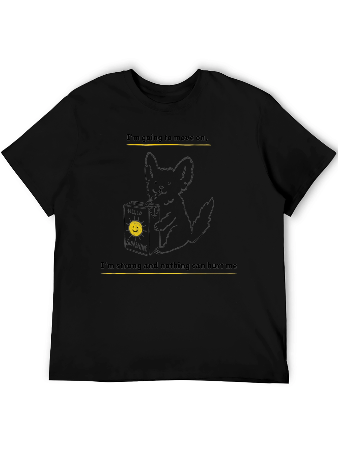Black Graphic Tee:  Im Going to Move On