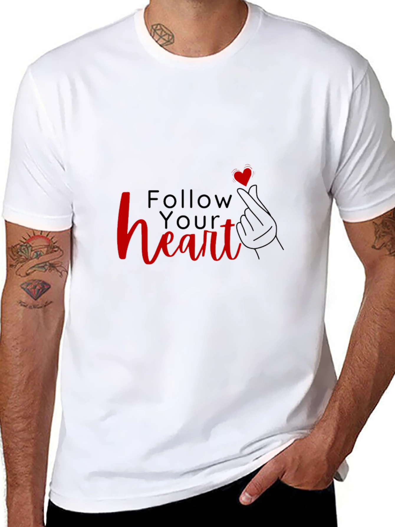 Follow Your Heart T-Shirt - Stylish Graphic Tee