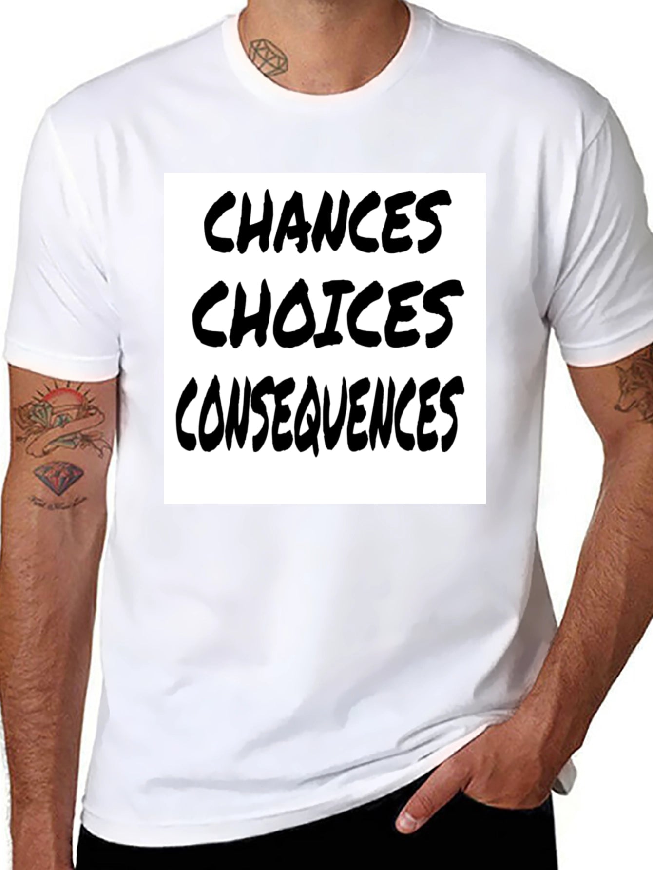 Choices Chances Consequences Black T-Shirt