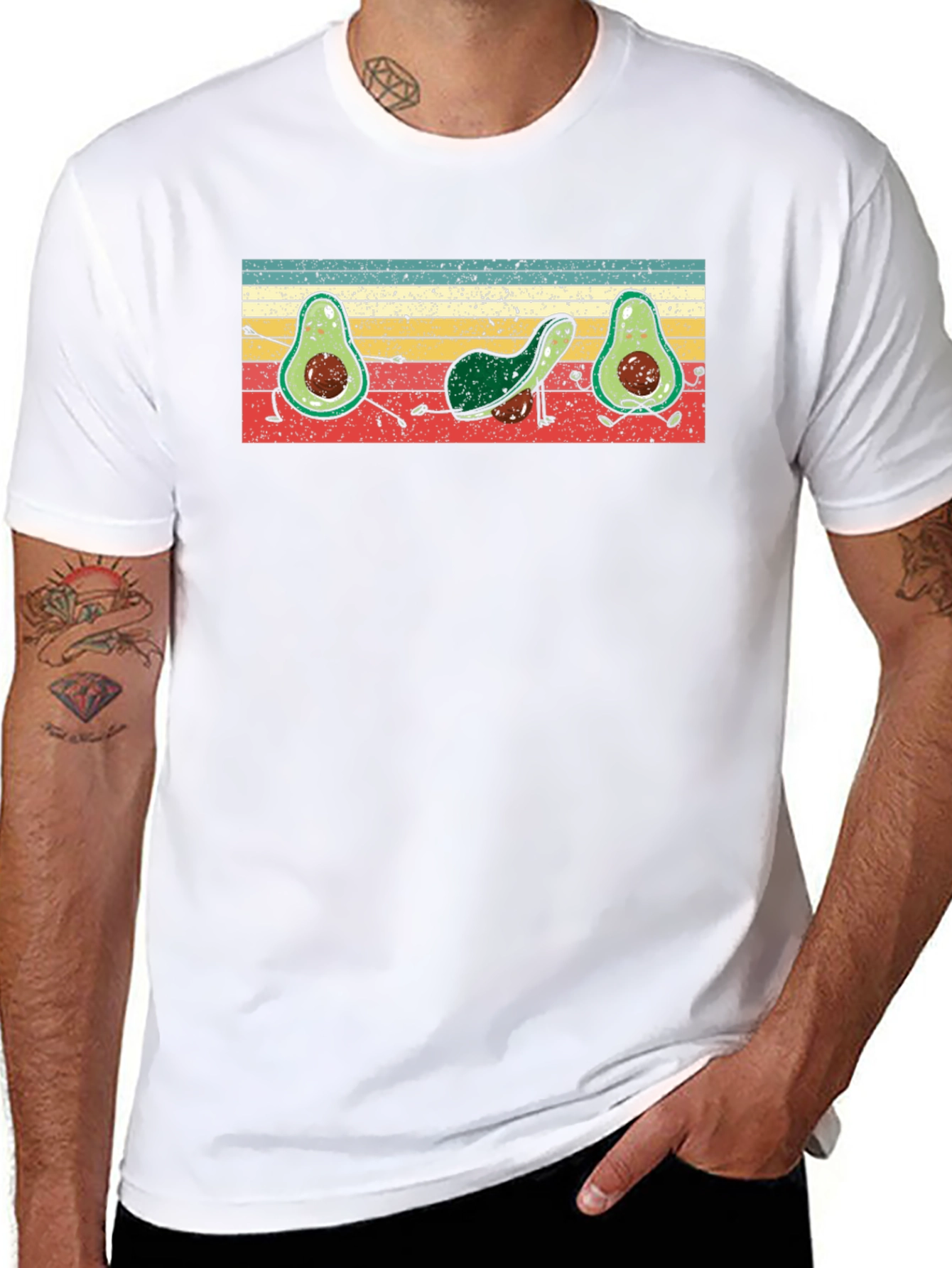 Retro Avocado Yoga T-Shirt