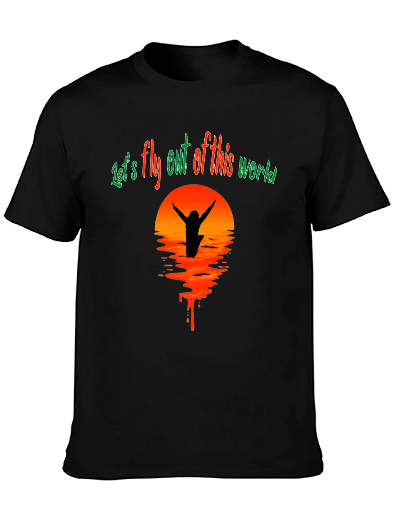Lets Fly Tee - Sunset Silhouette Graphic T-Shirt