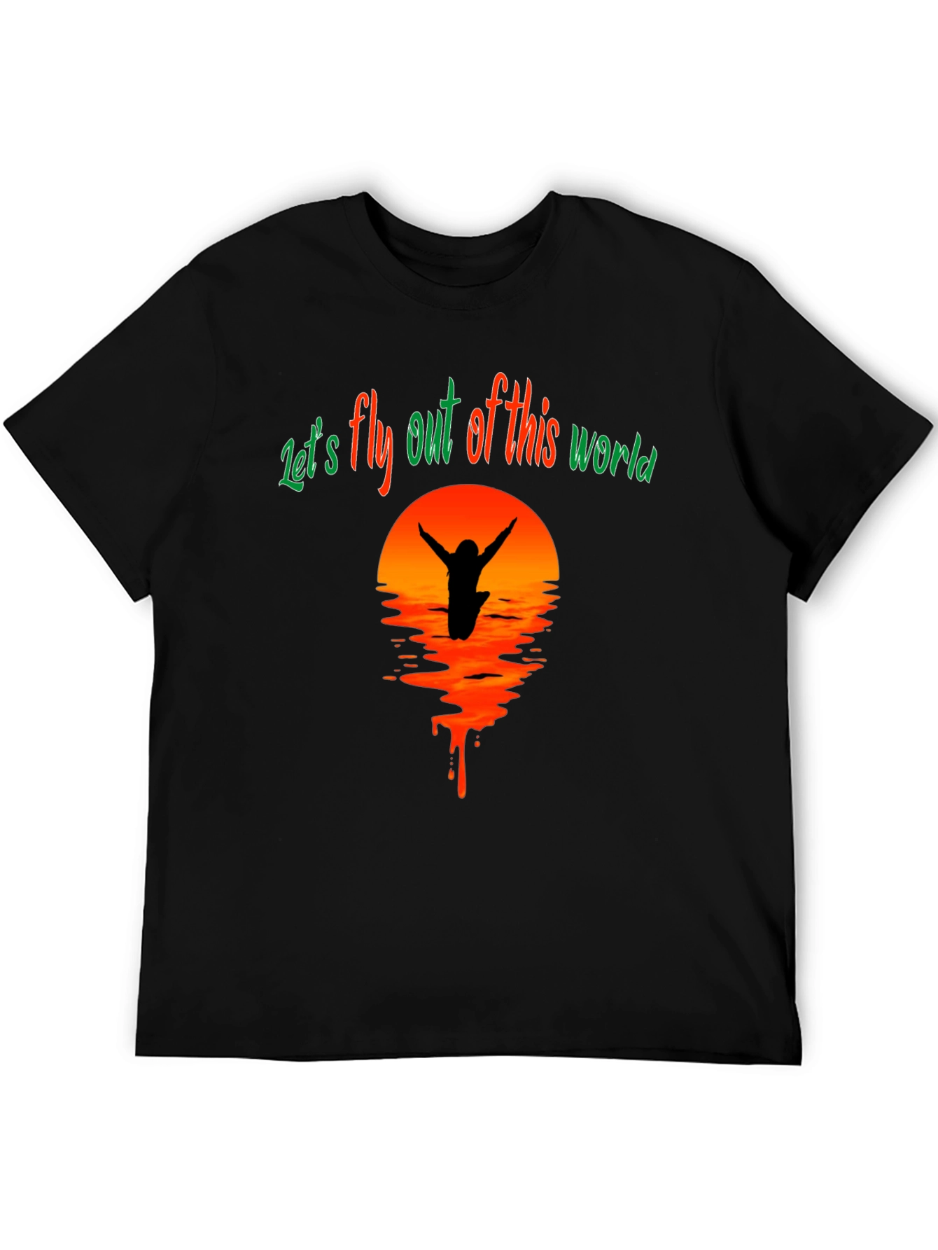 Lets Fly Tee - Sunset Silhouette Graphic T-Shirt
