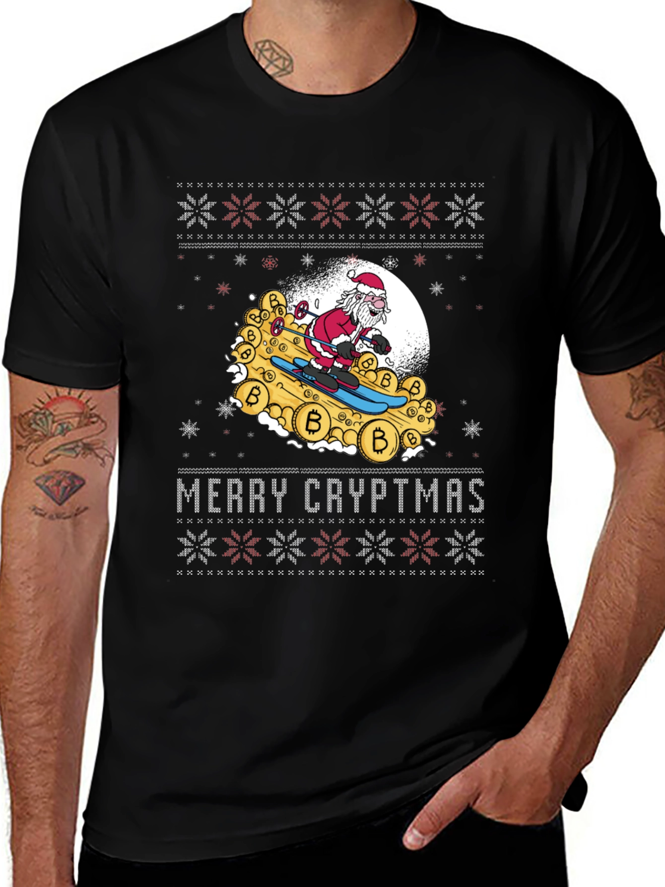 Merry Cryptmas T-Shirt - Crypto Santa Tee