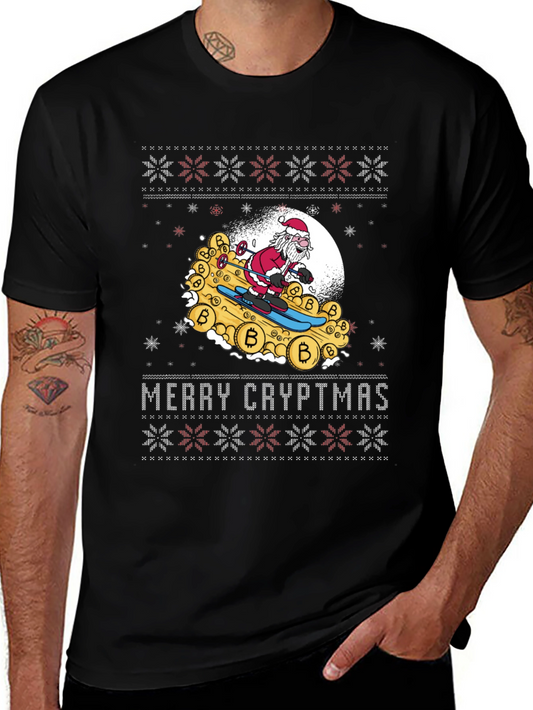 Merry Cryptmas T-Shirt - Crypto Santa Tee