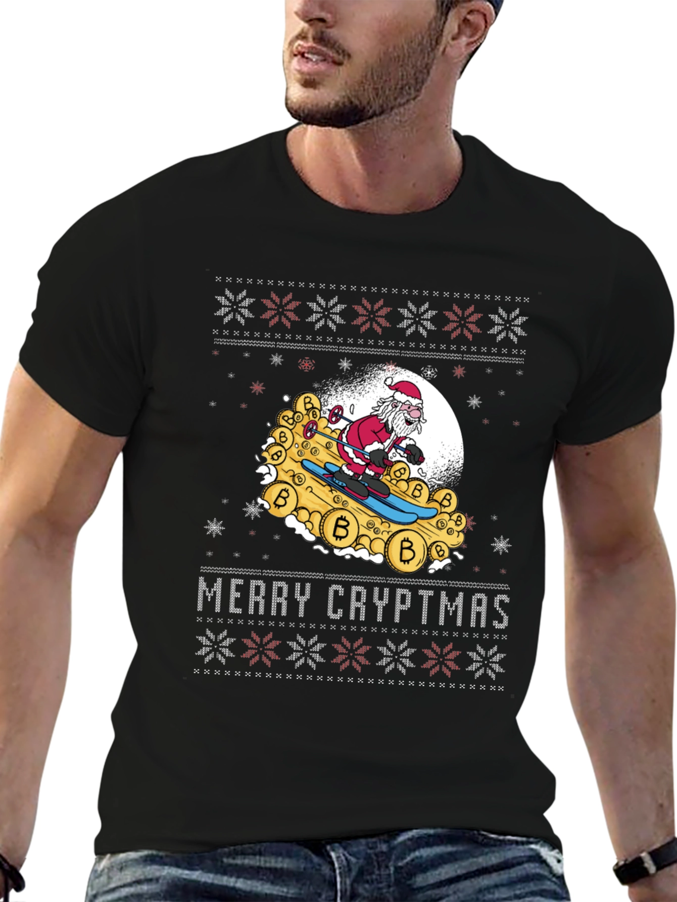 Merry Cryptmas T-Shirt - Crypto Santa Tee