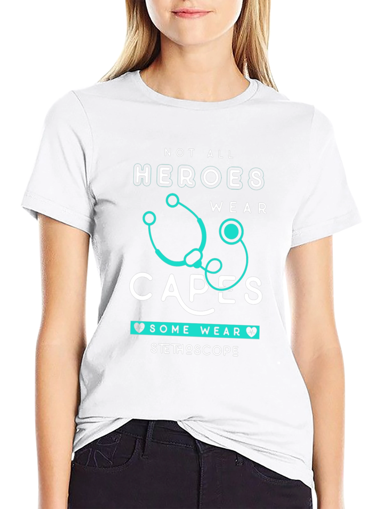 Hero Stethoscope T-Shirt - Black
