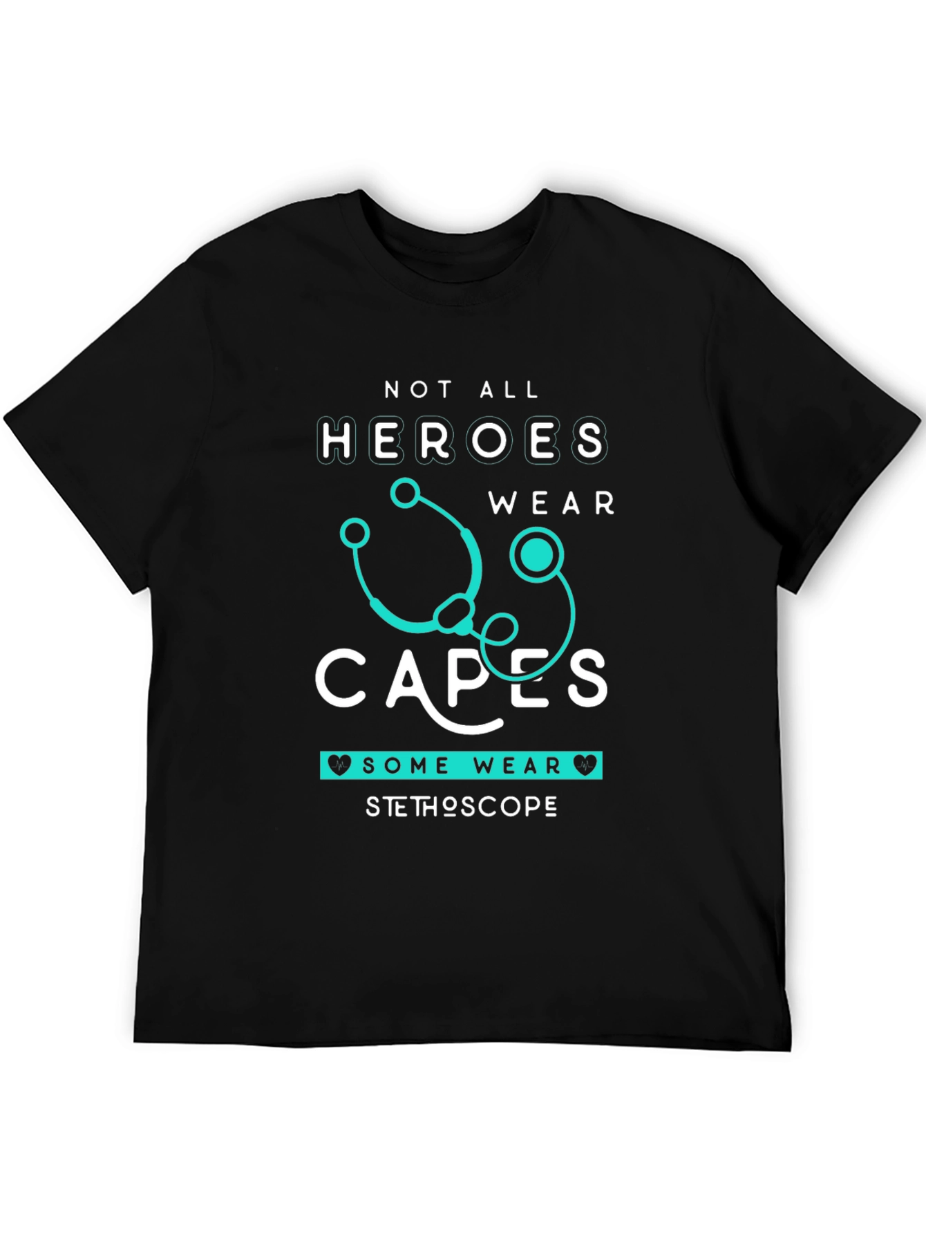 Hero Stethoscope T-Shirt - Black