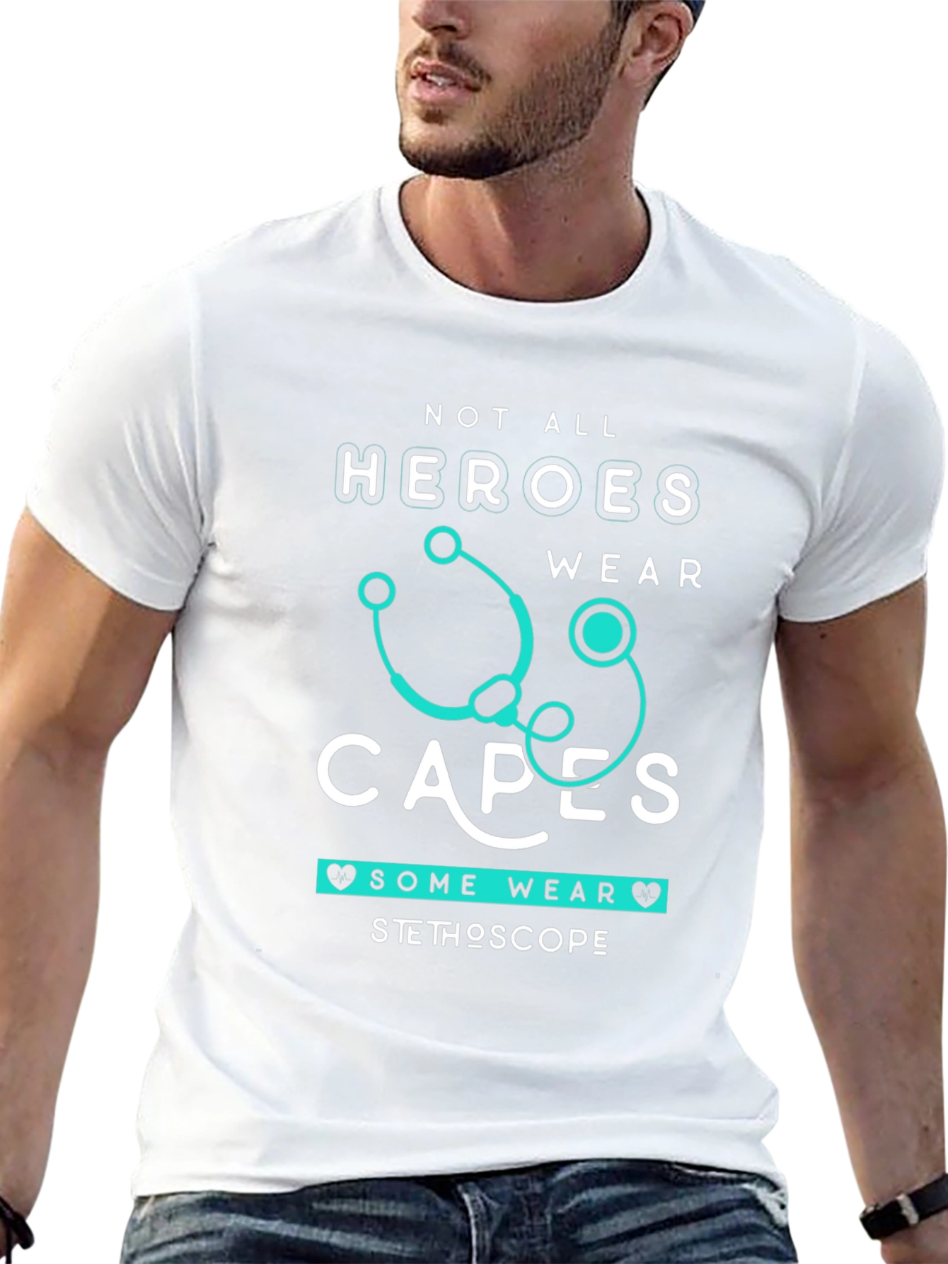 Hero Stethoscope T-Shirt - Black