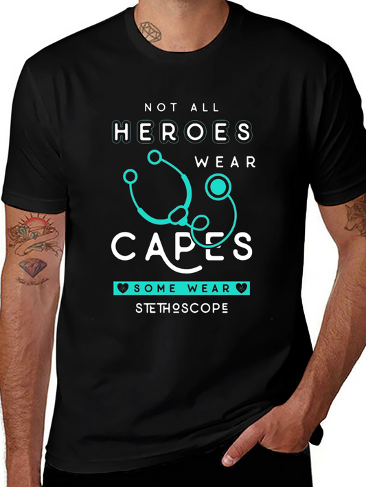 Hero Stethoscope T-Shirt - Black
