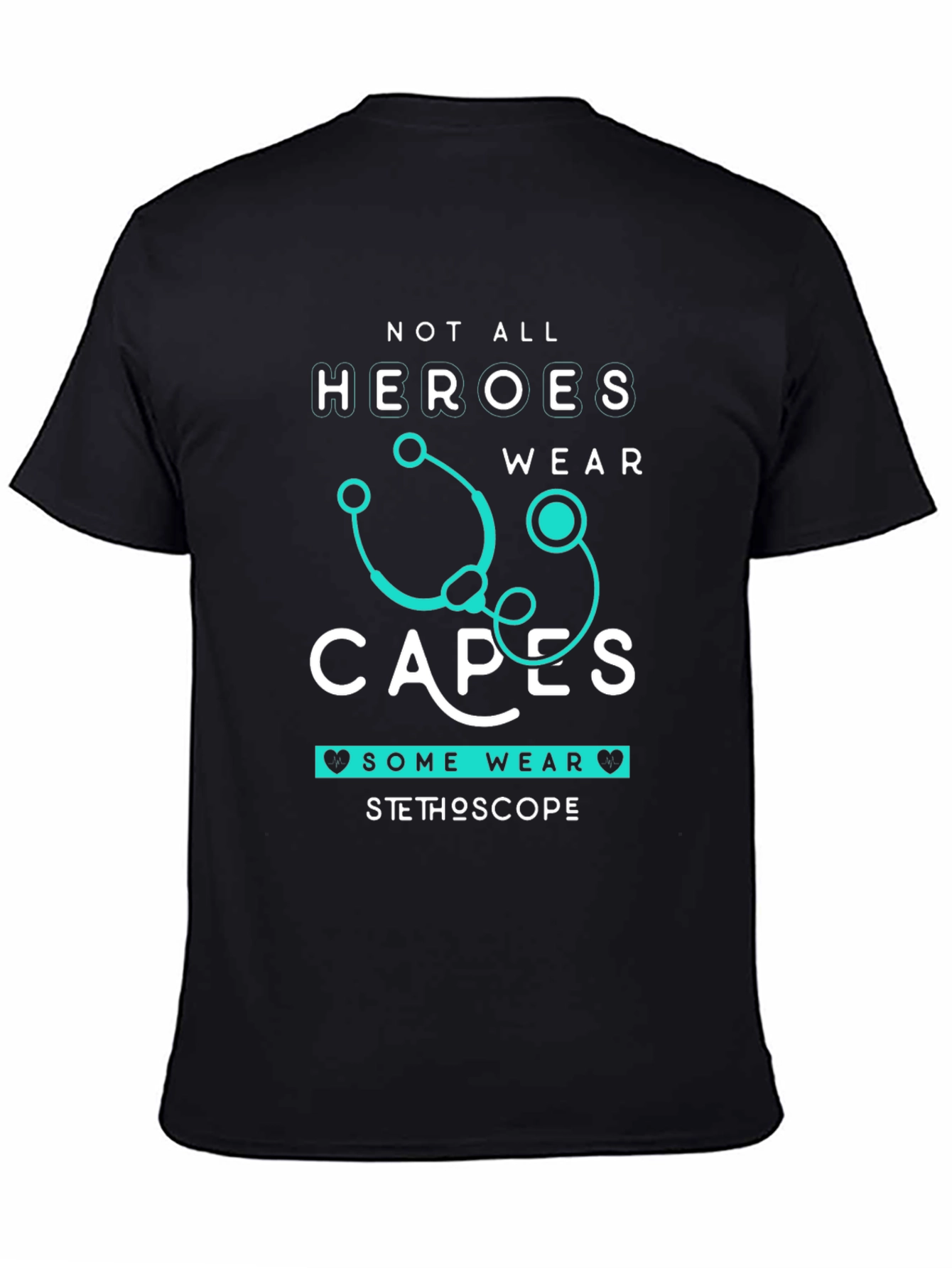 Hero Stethoscope T-Shirt - Black