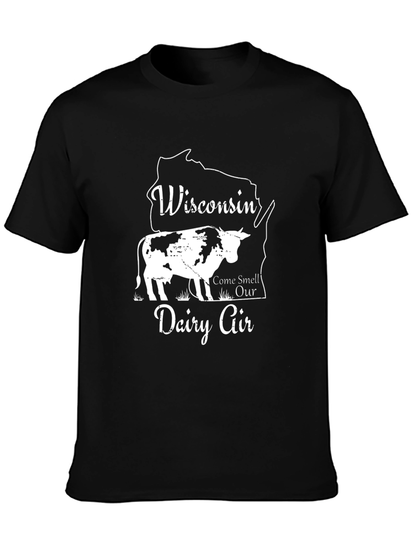 Wisconsin Dairy Air Graphic T-Shirt - Black