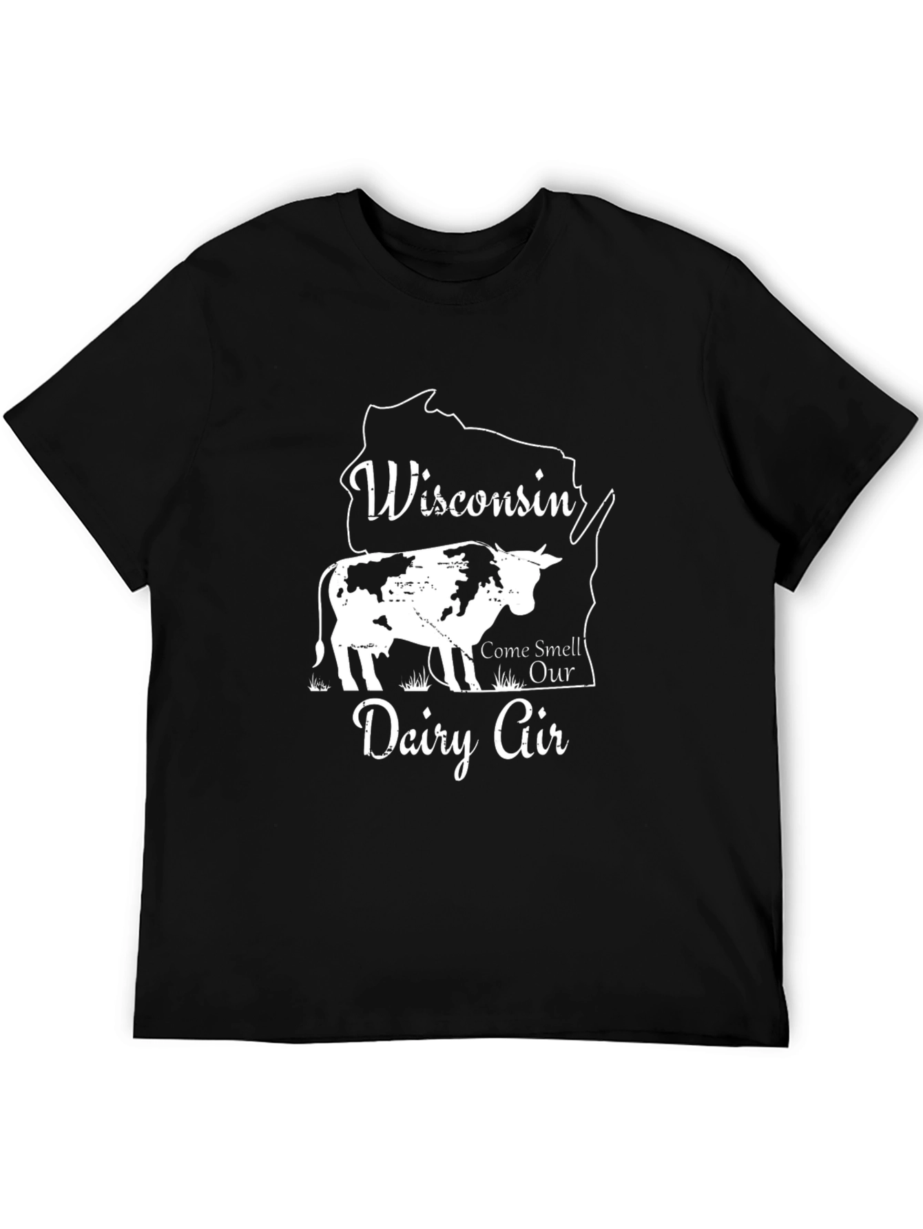 Wisconsin Dairy Air Graphic T-Shirt - Black