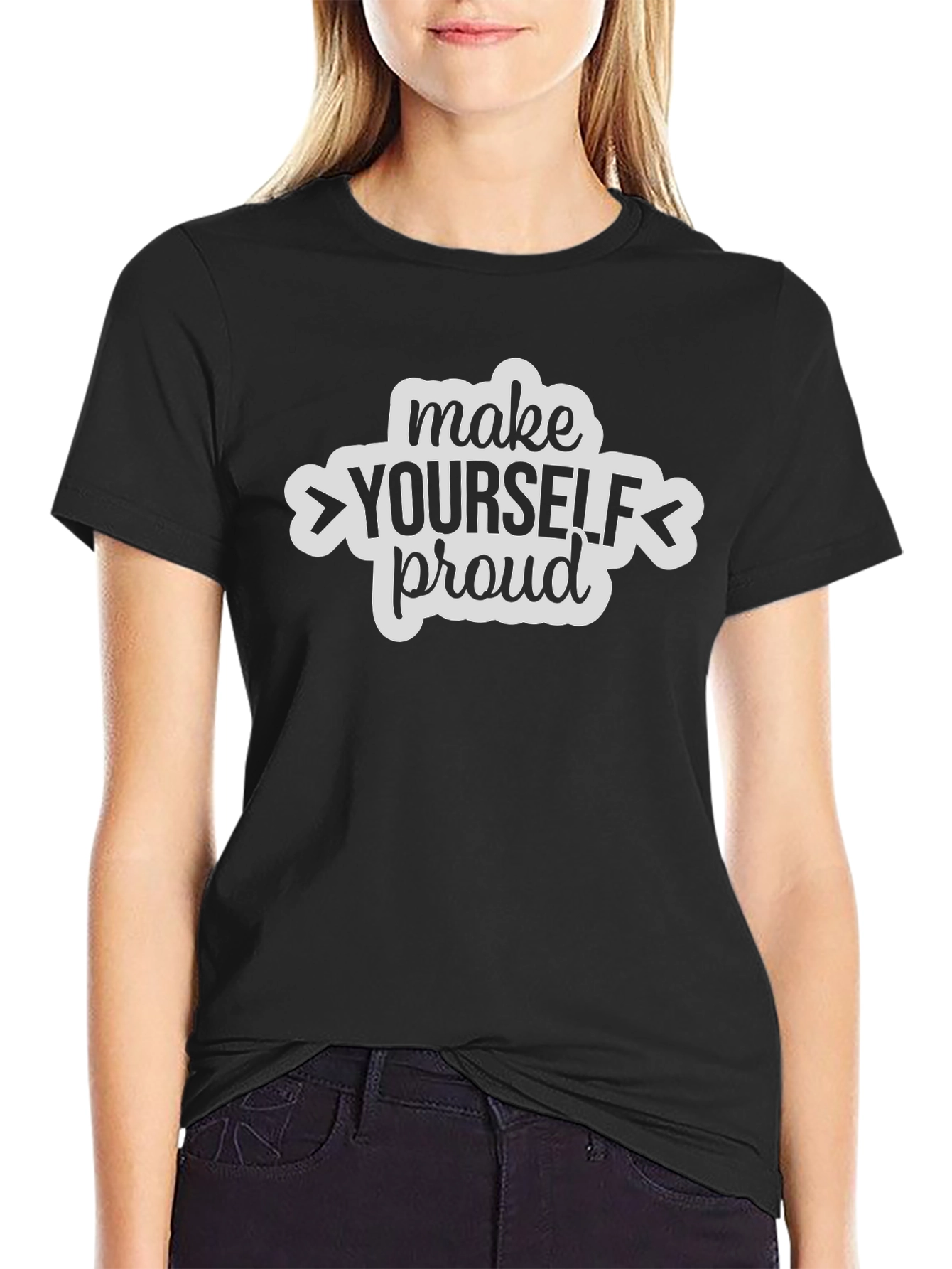 Make Yourself Proud Graphic Tee - Black