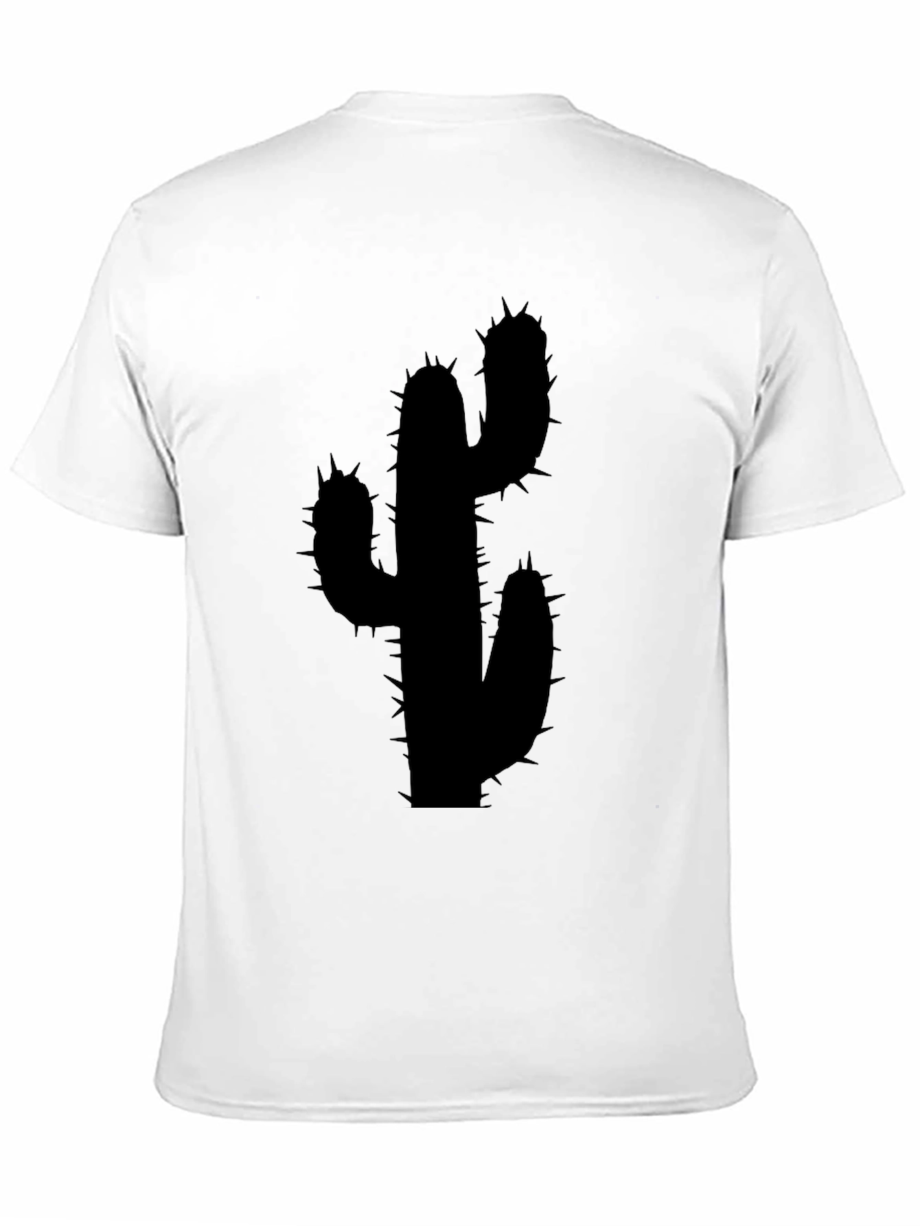 Mens Black Cactus Graphic Tee Shirt