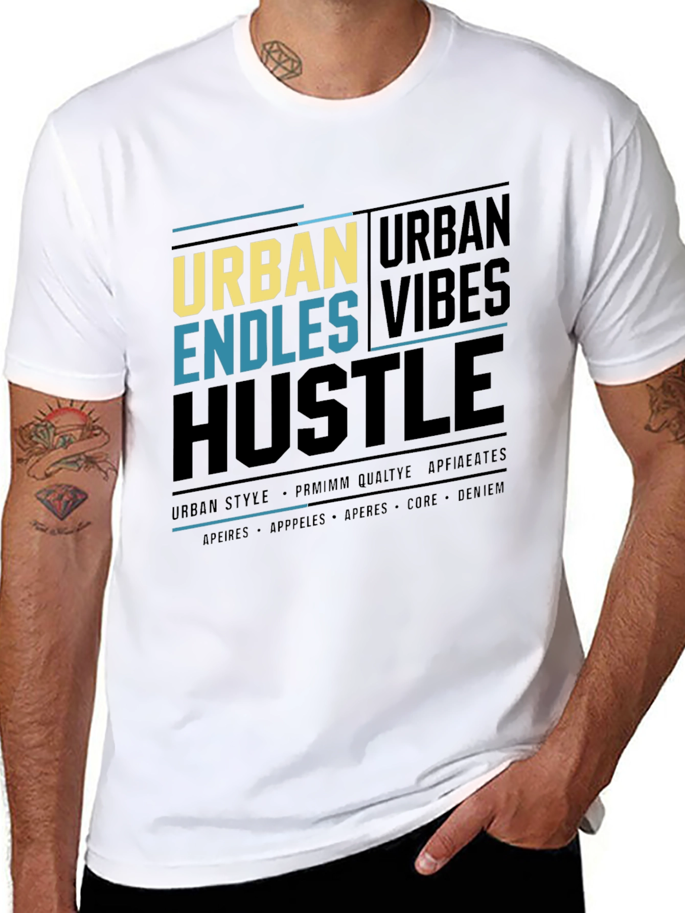 Urban Hustle Graphic Print Mens T-Shirt