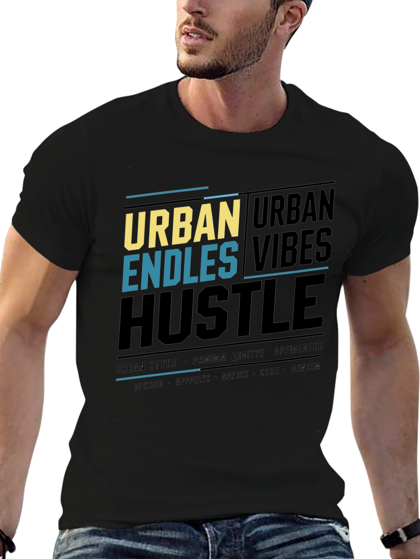 Urban Hustle Graphic Print Mens T-Shirt
